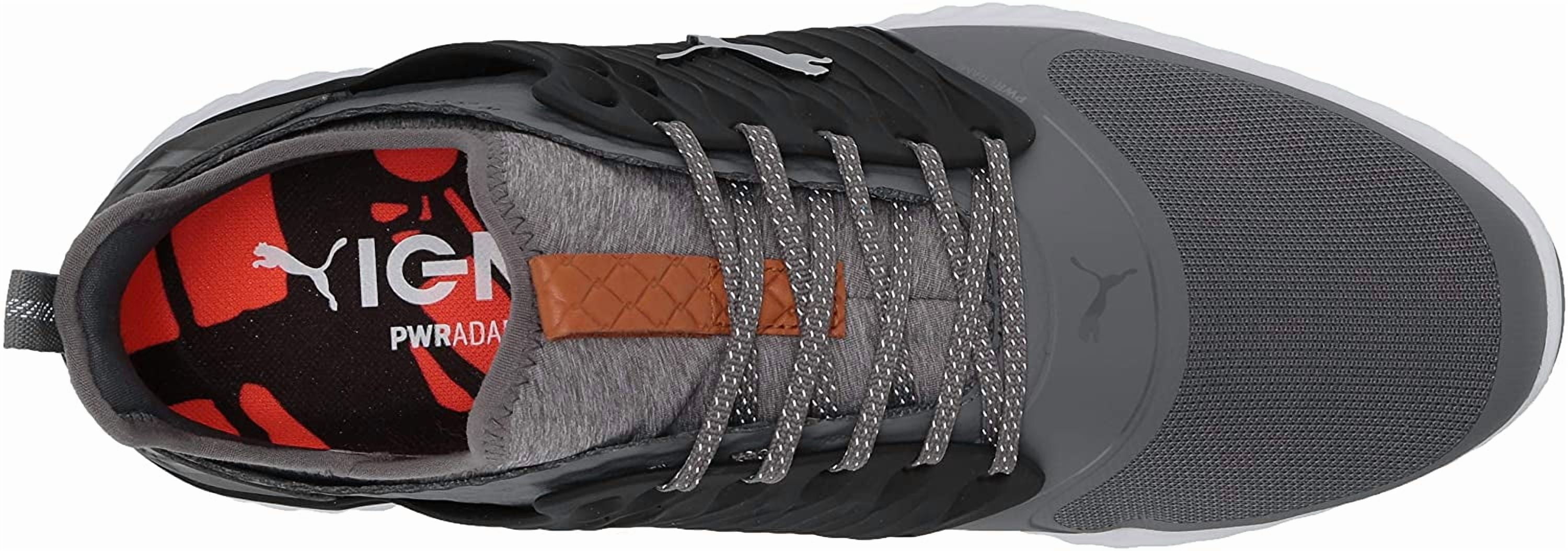 Puma IGNITE PWRADAPT Caged Golf Shoes Waterproof Performance Spiked Footwear (White, 8 Medium) pn2pj