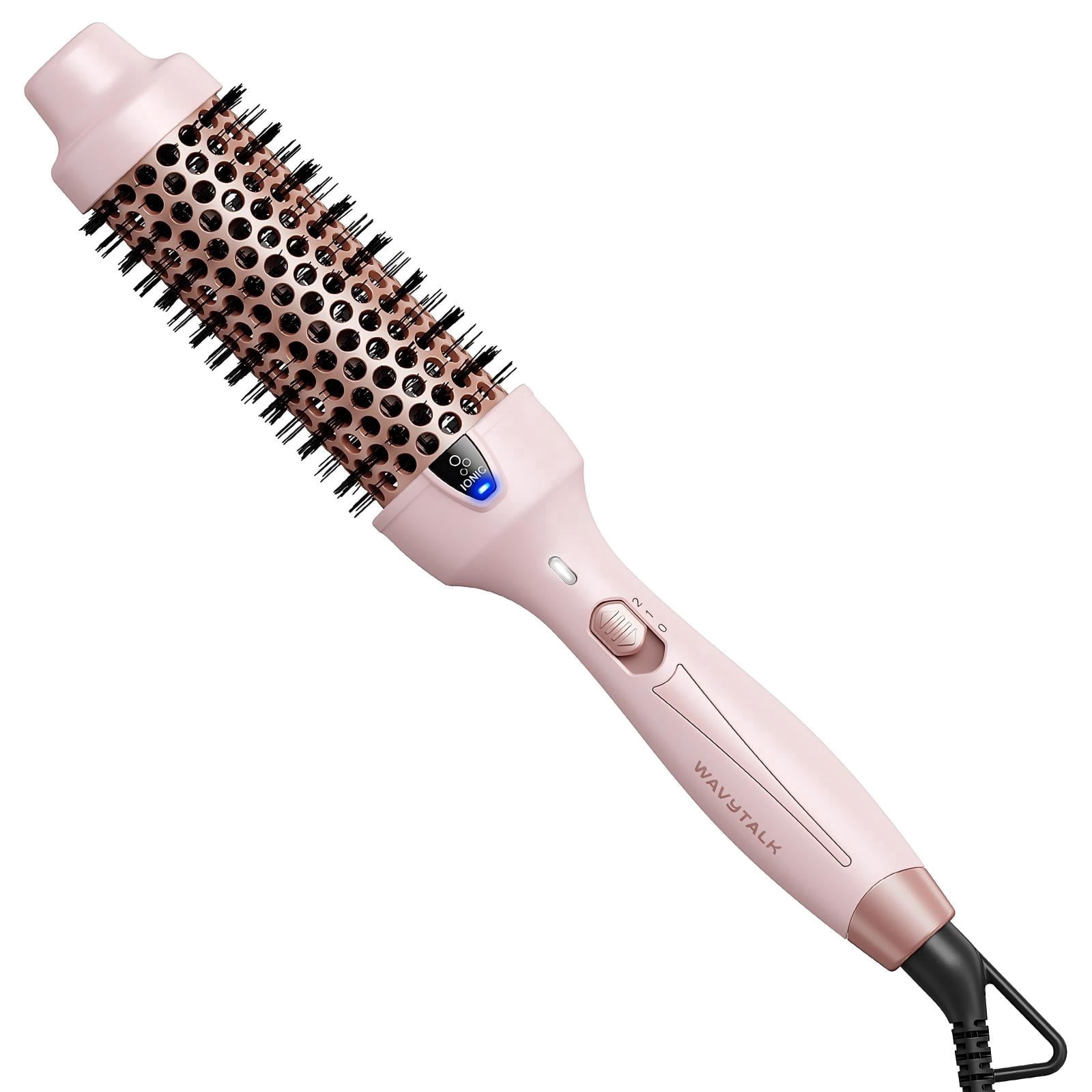 Wavytalk Thermal Round Brush, Negative Ion Heated Hair Styler for Blowout Look (Pink, 1.5 in) 28ry8