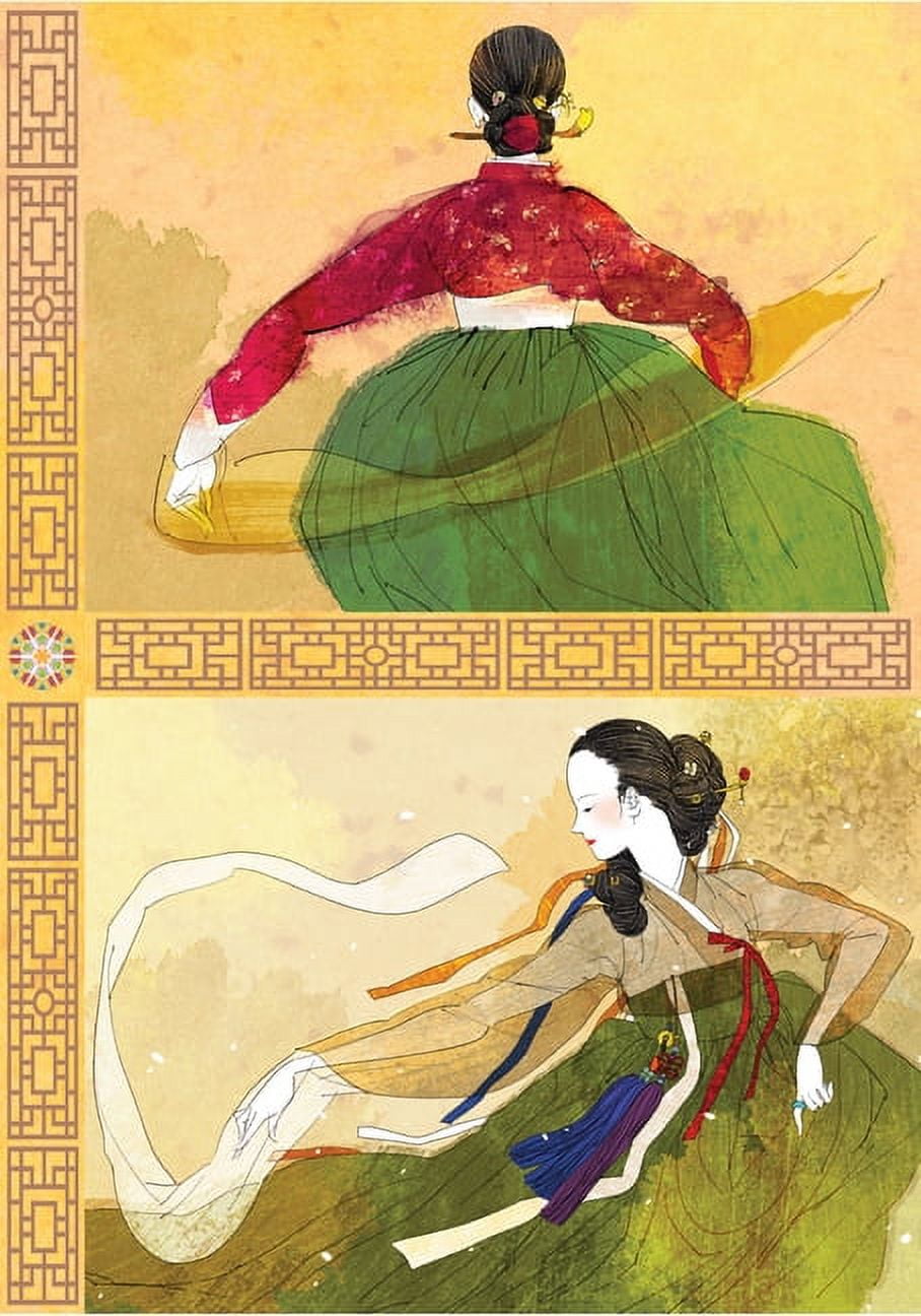 Tuttle Publishing Korean Dancers Dotted Hardcover Journal (Blank Notebook, 144 Pages) bpioa