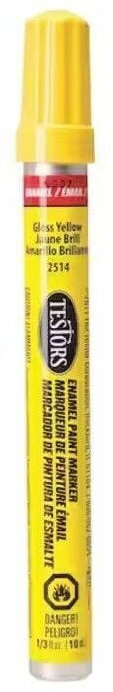 Testors Enamel Paint Marker Gloss Finish (Yellow, 0.33 oz) gp7z7