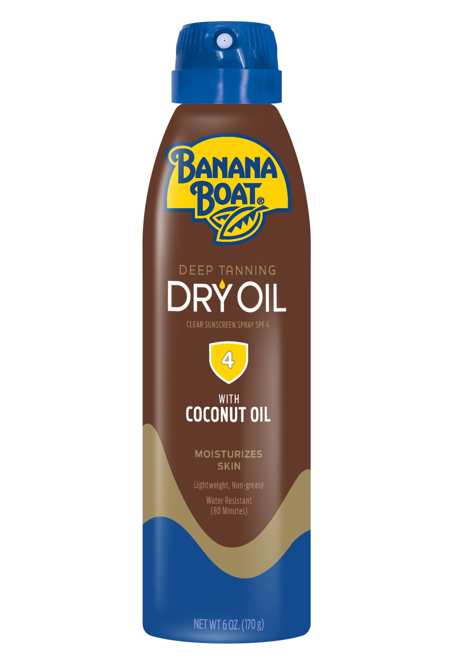 Banana Boat Deep Tanning Oil SPF 4 Sunscreen Spray (Clear, 6 oz) cm03p