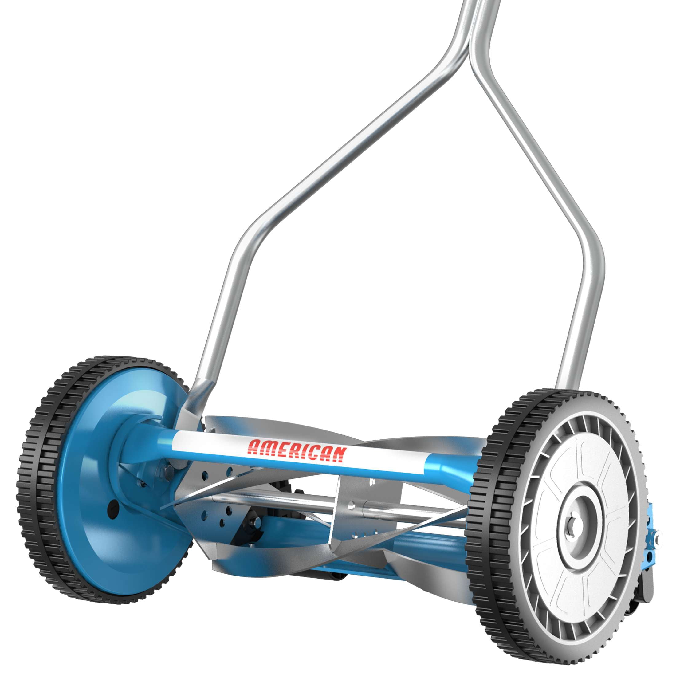 American Lawn Mower 14-Inch 4-Blade Push Reel Lawn Mower (Blue, 14 in) c3aox
