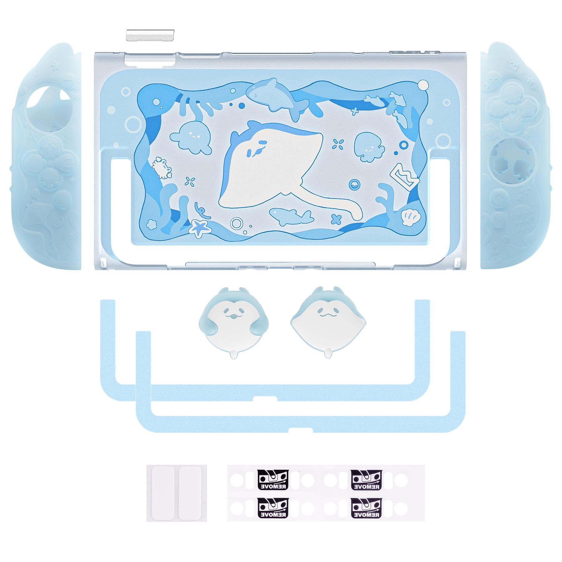PlayVital Protective Case for Nintendo Switch 2 (Dockable Hard Shell, Silicone Grips, Joystick Caps, Mint Blue) 85s8a