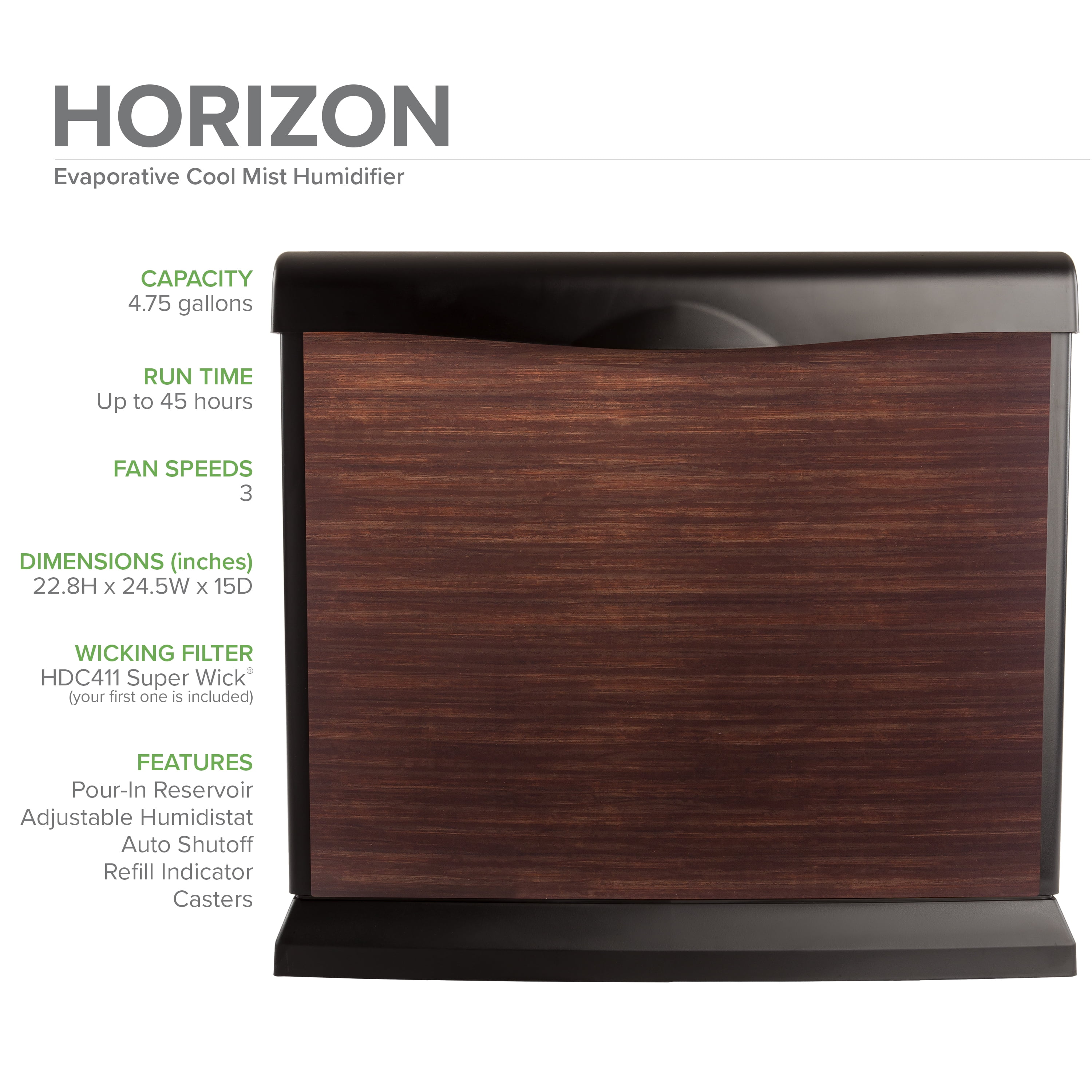AIRCARE Horizon Whole House Evaporative Humidifier with Adjustable Humidistat and Auto Shutoff (Copper Night, 4.75 Gallon) mvhss