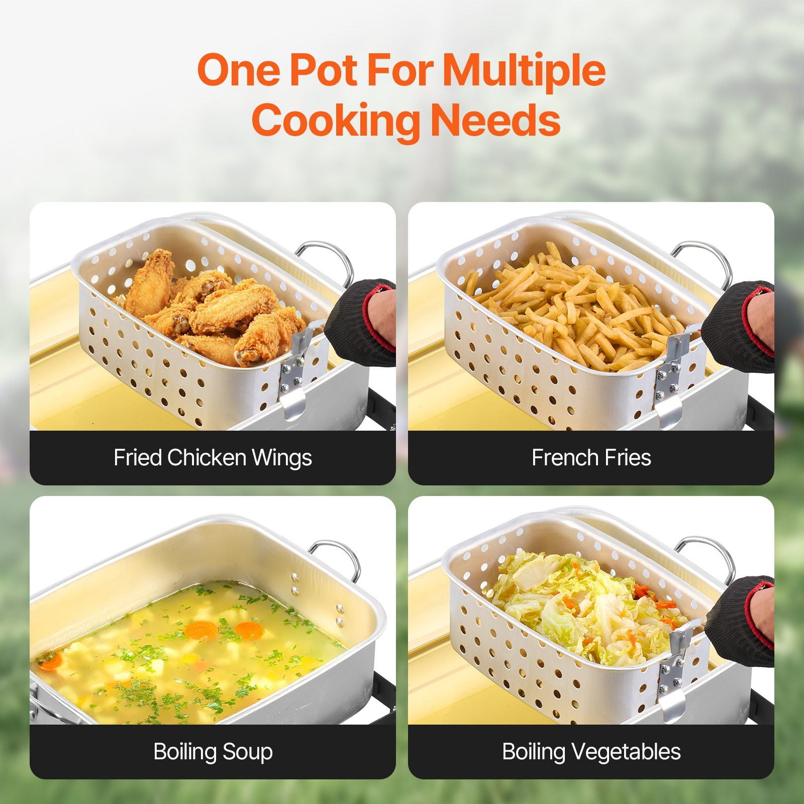 Outdoor Propane Deep Fryer Kit with 2 Baskets (18 Qt) 1p5ka - Image 4