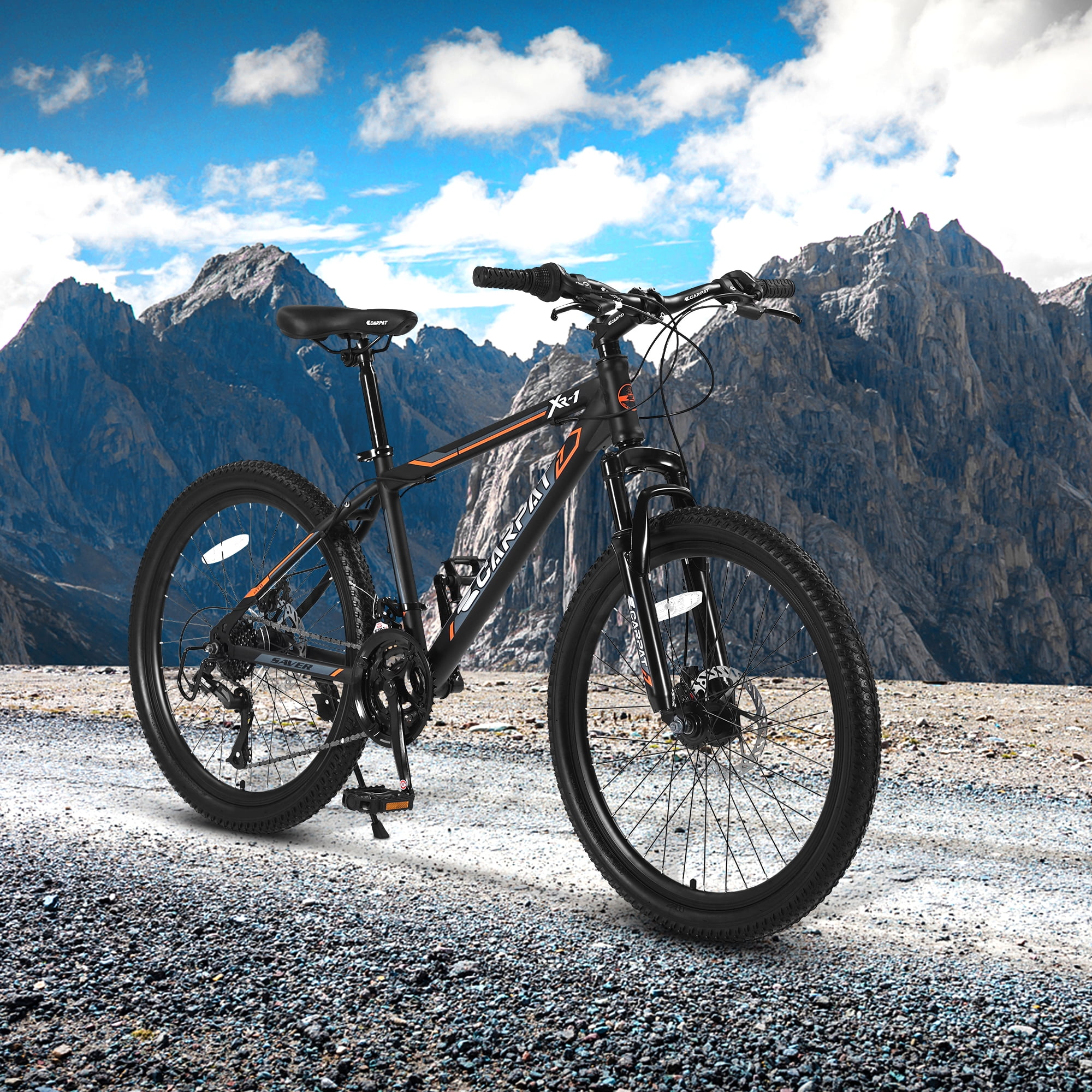 Ambifirner 24 Inch Mountain Bike with 7-21 Speed Shifting System (Orange, 24 in) e41yz