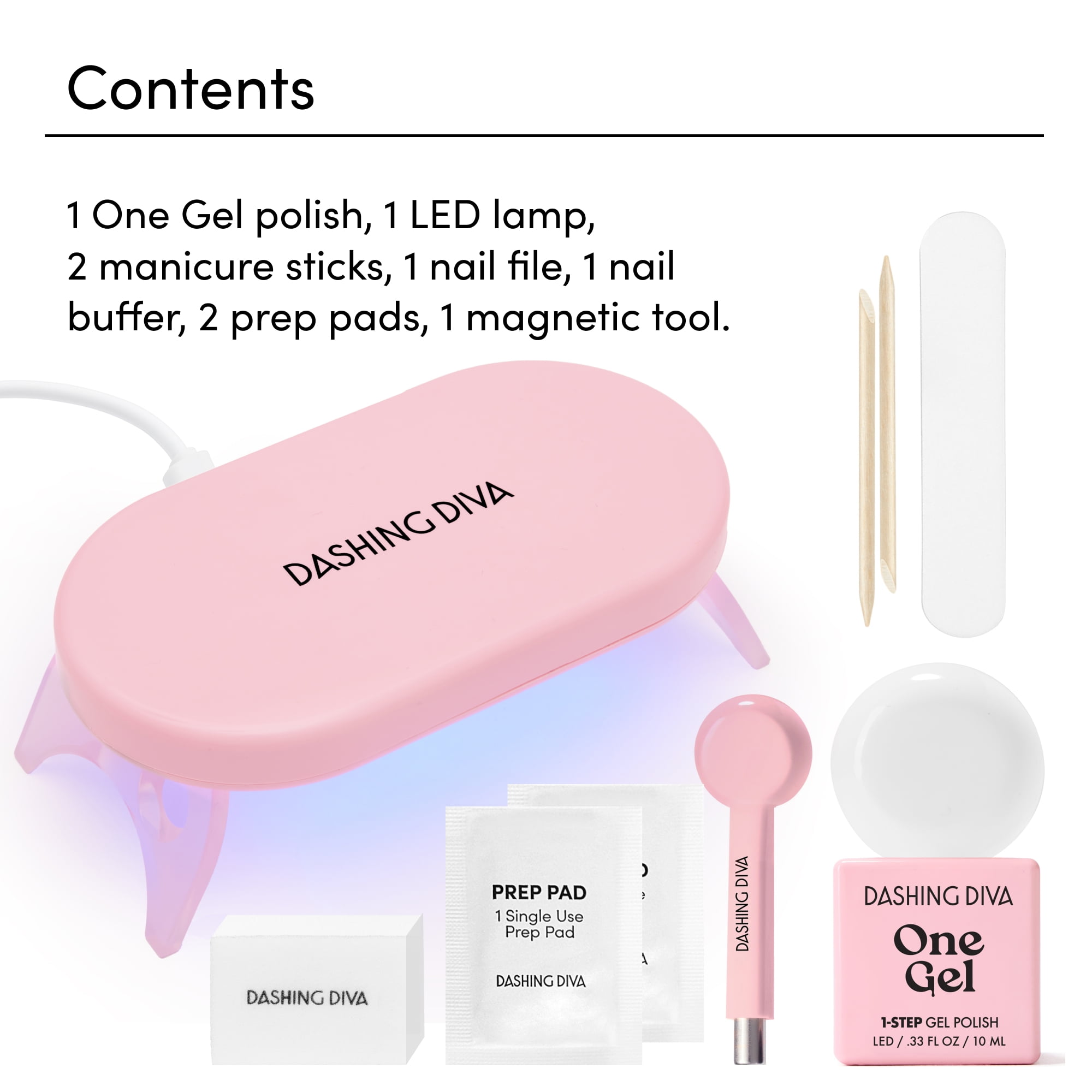 Dashing Diva ONE GEL Magnetic Starter Kit, Professional Long-Lasting Nail Polish (Moment, 0.33 oz) m2kg9