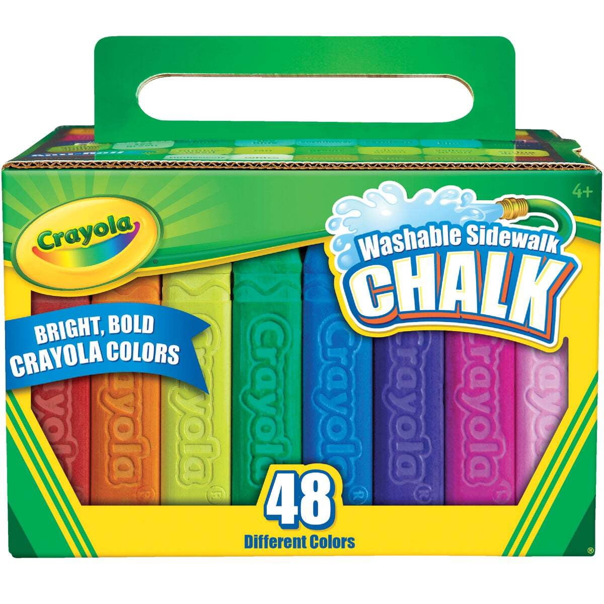 Crayola Washable Sidewalk Chalk for Outdoor Creative Play (Assorted Colors, 48 Count) ioypw