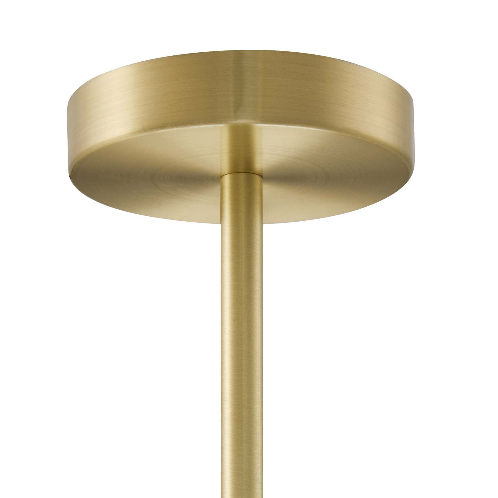 Modway Hanna 8-Light Chandelier Mid-Century Modern Ceiling Fixture (Opal Gold, 31.5 in) 646kk