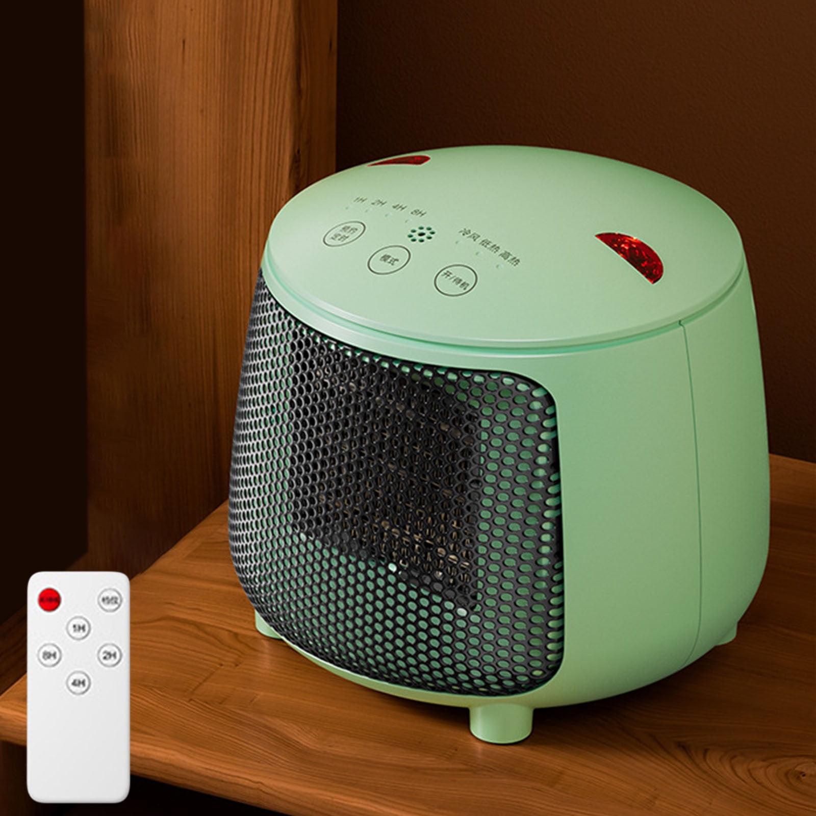 YZEGDCH Portable Electric Space Heater with Adjustable Thermostat and Timer (Green, 1500W) vvudt