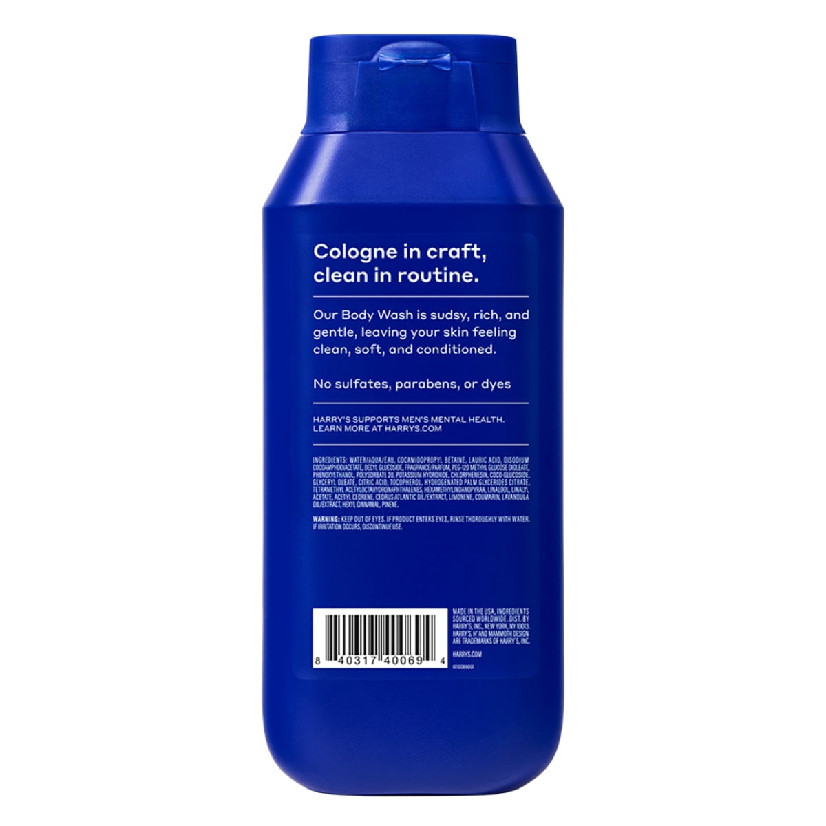 Harry's Men's Cleansing Body Wash, Wildlands Scent, Moisturizing Formula (18 fl oz) srnbi