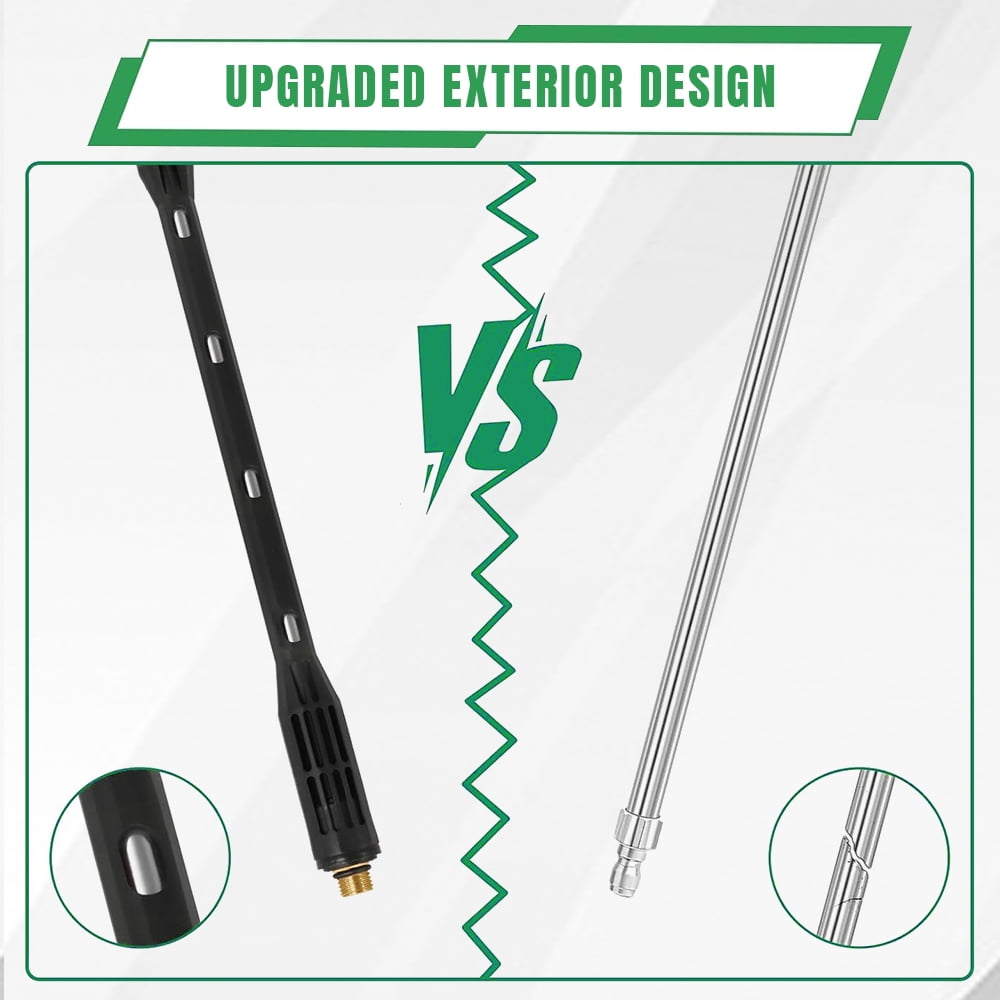 INTELIVE Pressure Washer Extension Wand Set with Gutter Cleaner Attachment and 6 Spray Nozzles (109 in) g47gl
