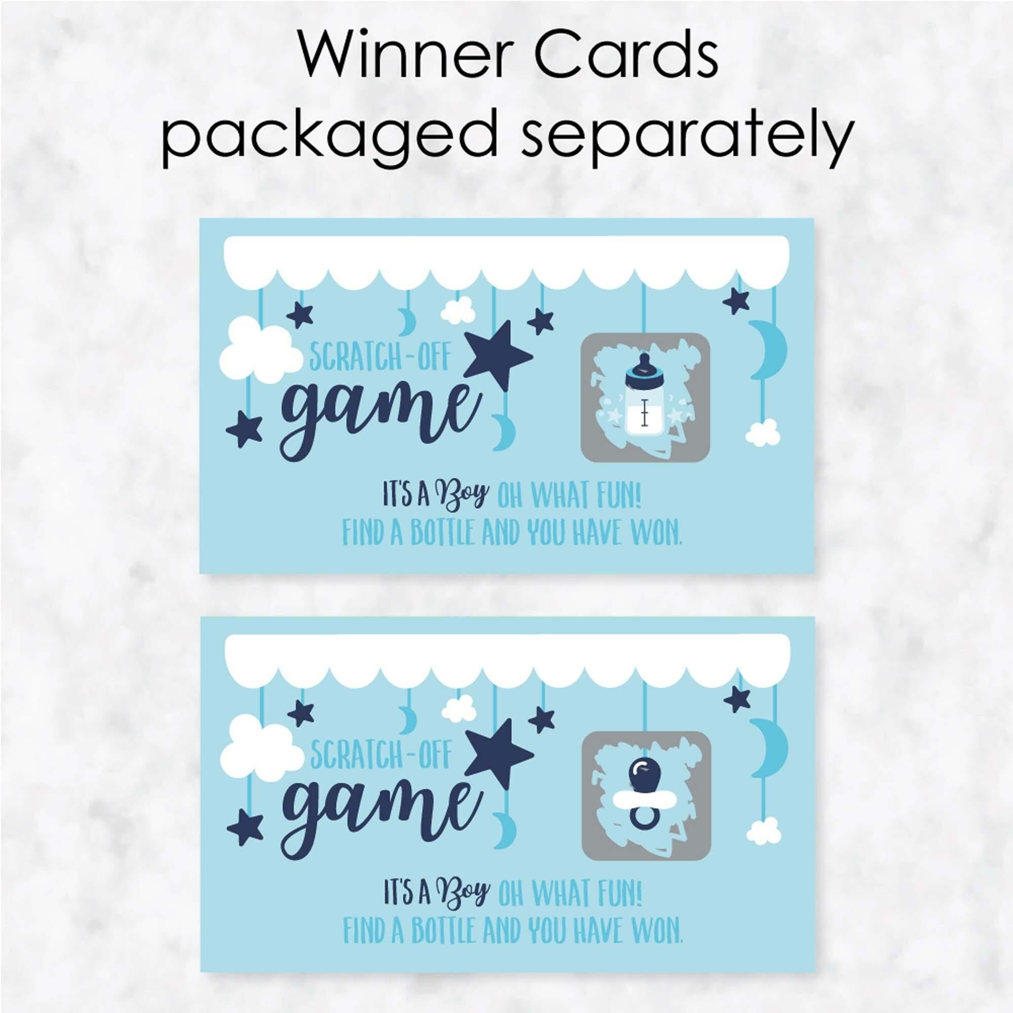 Big Dot of Happiness It's a Boy Baby Shower Scratch Off Game Cards (Blue, 22 Count) glywy