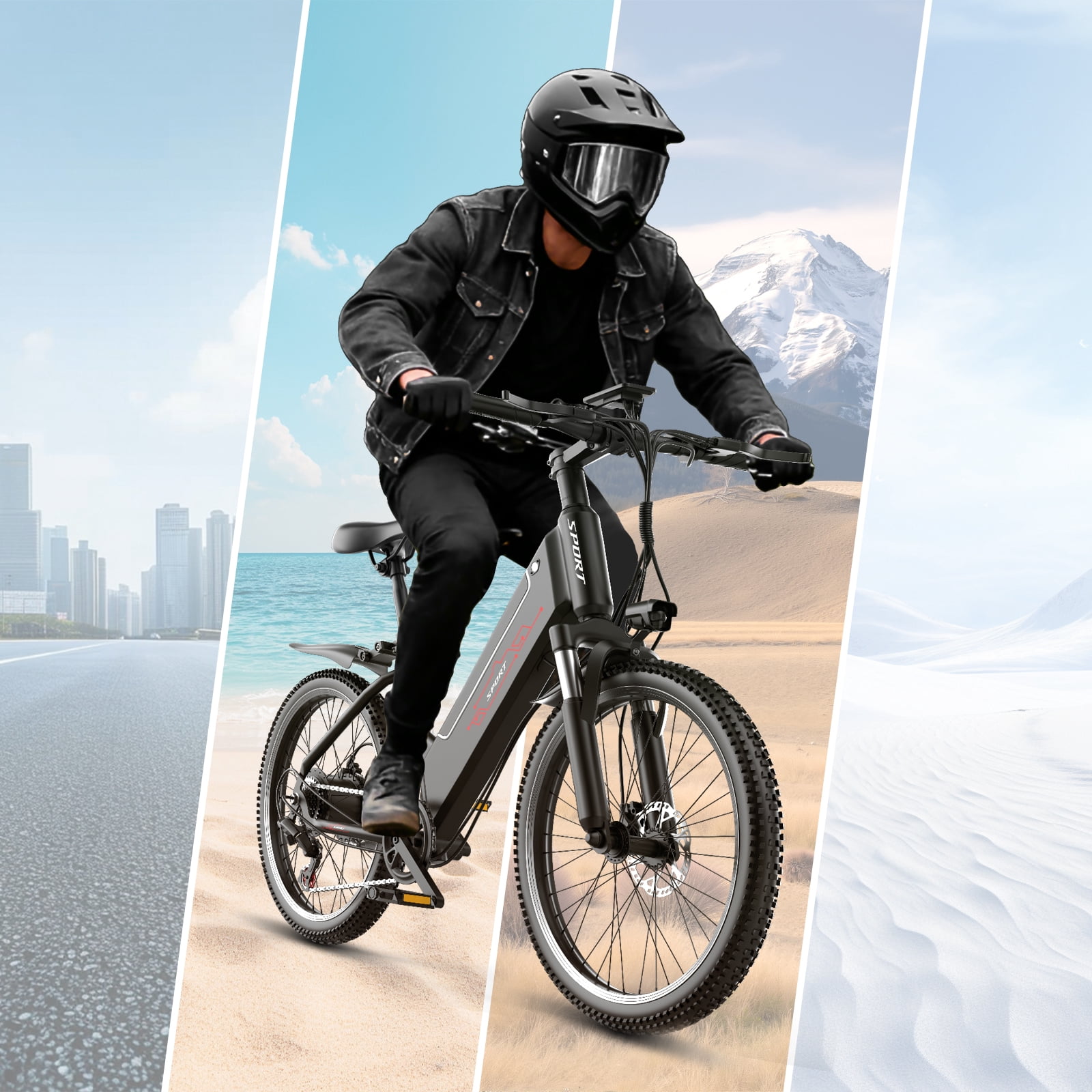 AVBDJOY Electric Bike for Adults, 1500W Peak Motor E-bike with 48V 12Ah Removable Battery (Black, 26 in) ihmv9