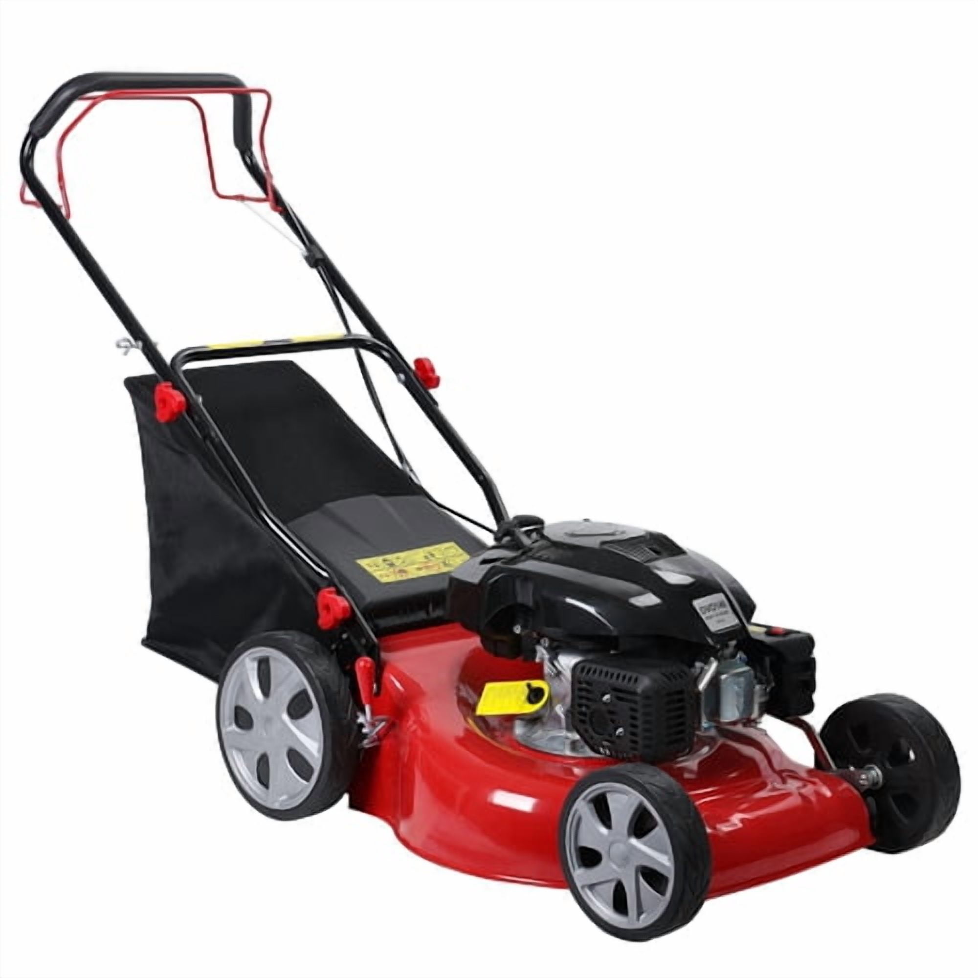 ziertyon 20-inch Self-Propelled Gas Lawn Mower, 141cc 4-Stroke Engine with 13.2 gal Grass Catcher (Red) 7rtt2