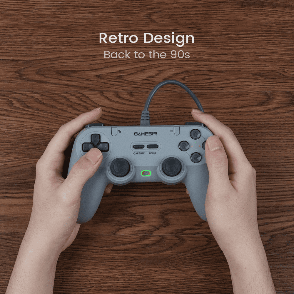 GameSir Tegenaria Lite Wired Gaming Controller with Hall Effect Sticks and Mappable Back Buttons (White) phj2b