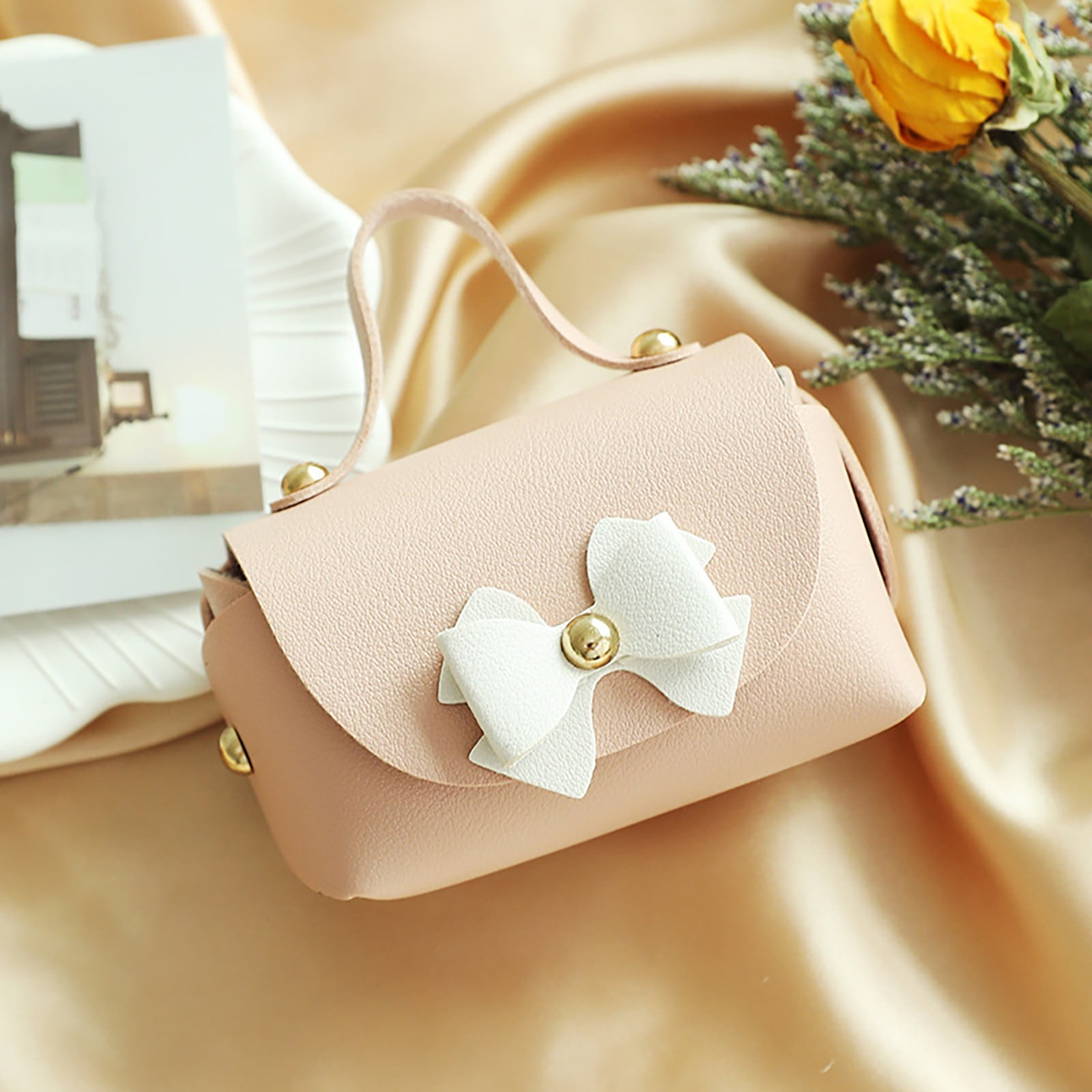 Nomeni Handheld Leather Candy Bag Elegant Wedding Favor Gift Box (Blue, 4.7 in x 3.5 in) wqs1a