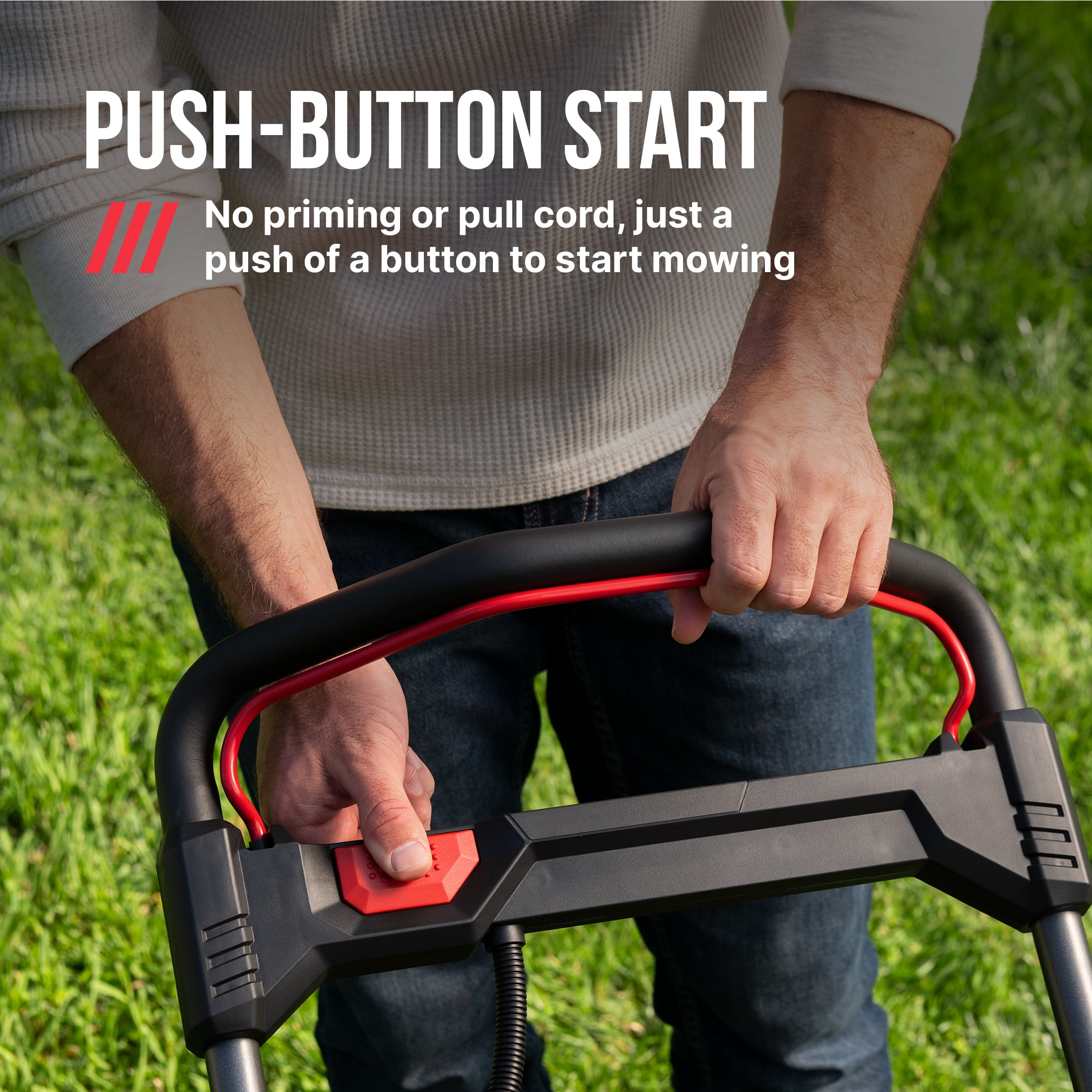 SKIL PWR CORE 40V Brushless 20-Inch Push Mower Kit with Smart Caddy, 7.5Ah Battery and 150W Charger (Red, 20-Inch) eoubn