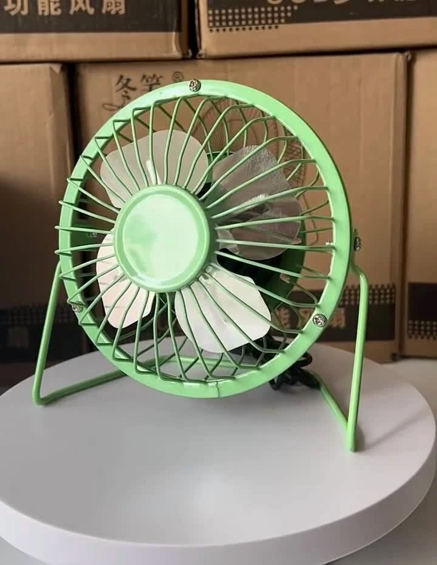 Rhea Portable USB Desk Fan Metal Personal Cooling Fan (Silver, 4 in) ycbar