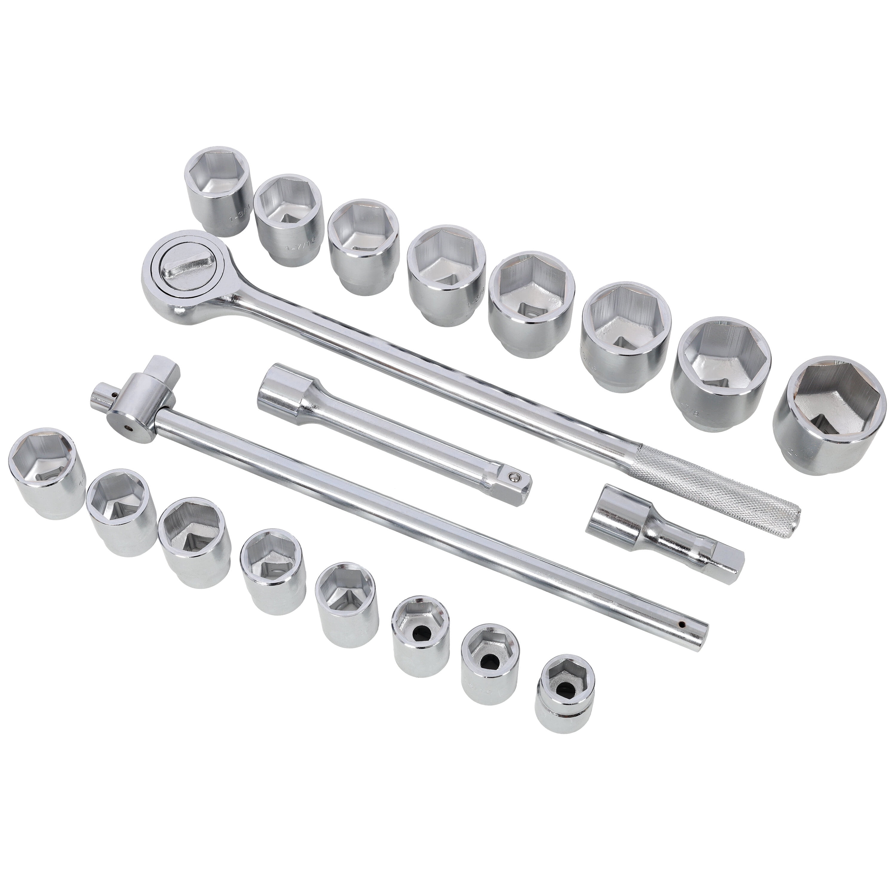 ZHISHENG 21-Piece 3/4-Inch Drive 6-Point SAE Socket Set (Red, 21-Piece) m1w5h
