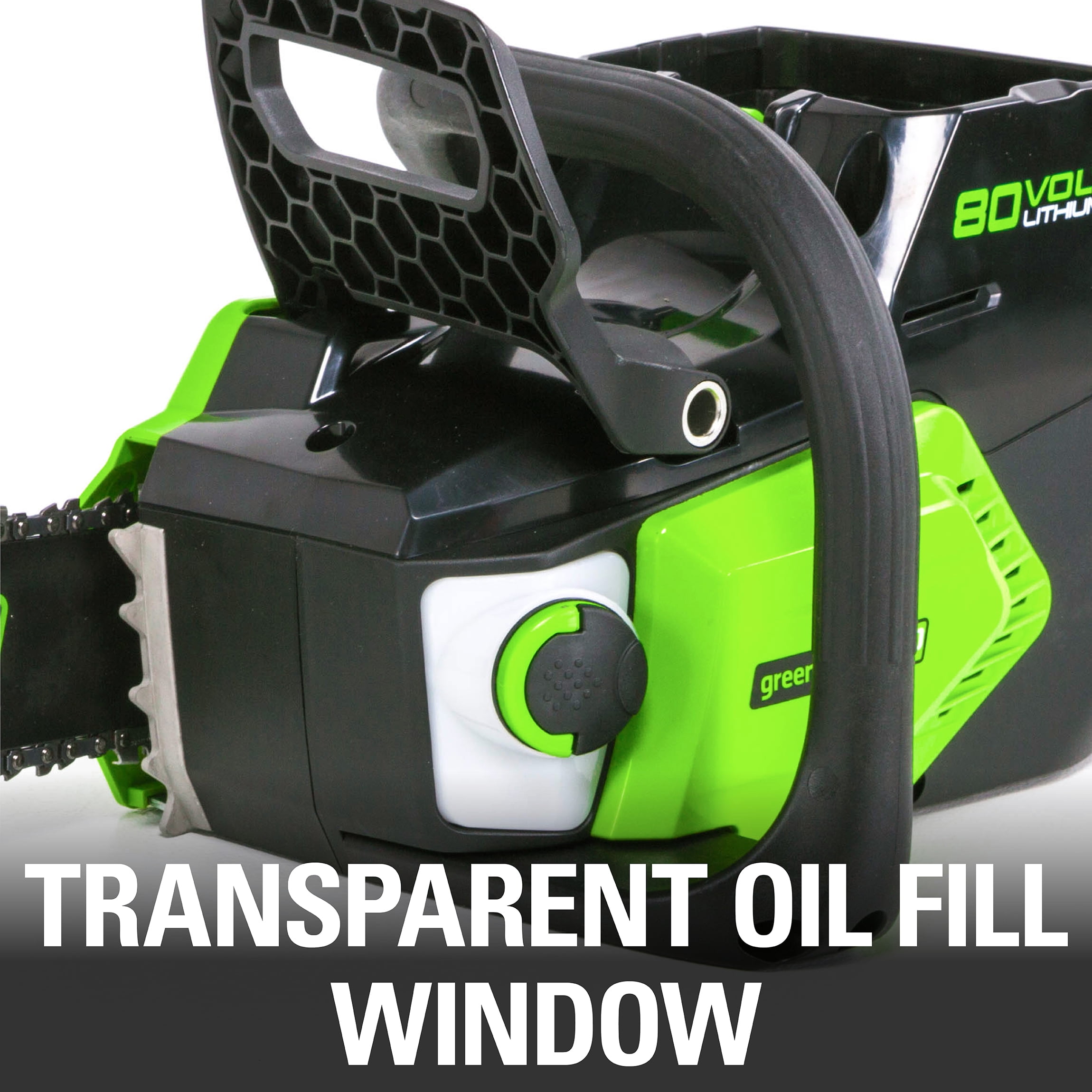 Greenworks Pro 80V 16-inch Cordless Brushless Chainsaw (Black, 16 in) psf3f