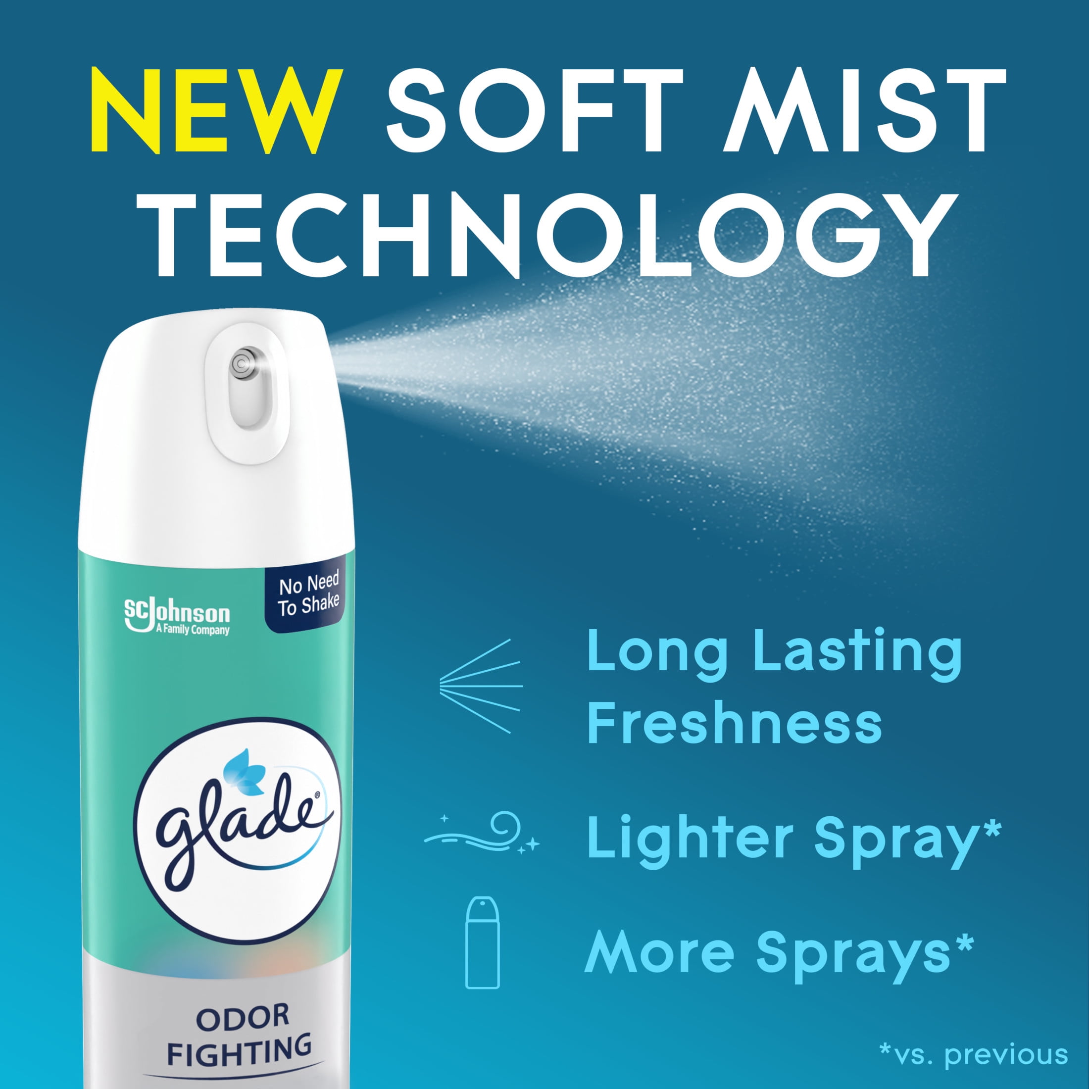 Glade Air Freshener Spray, Sky and Sea Salt Scent, Essential Oil Infused (6 Pack, 8 oz) kmto7