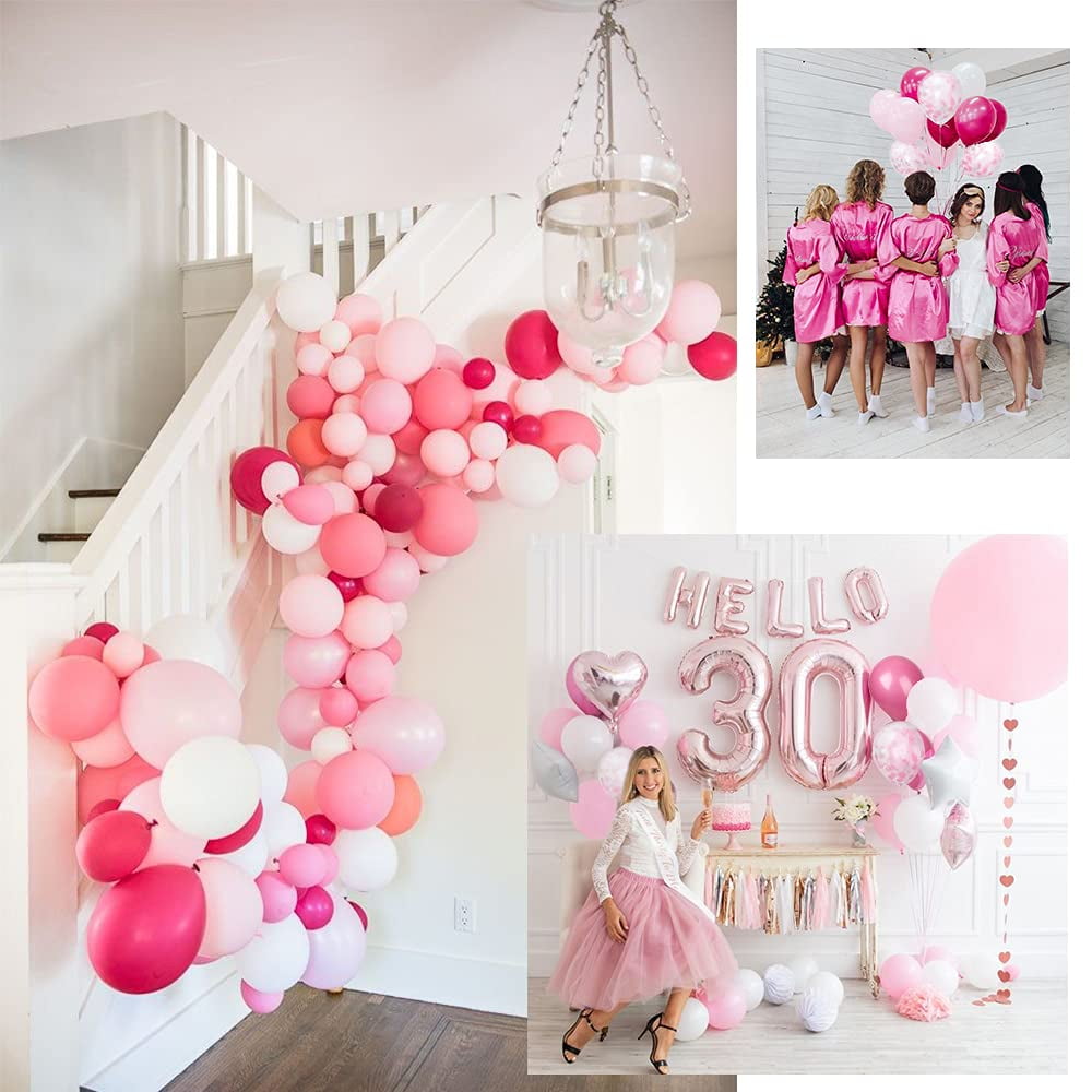 AYUQI Pink Balloon Garland Arch Kit for Wedding Birthday Party Decorations (Pink, 50 Pack) 6w5zn