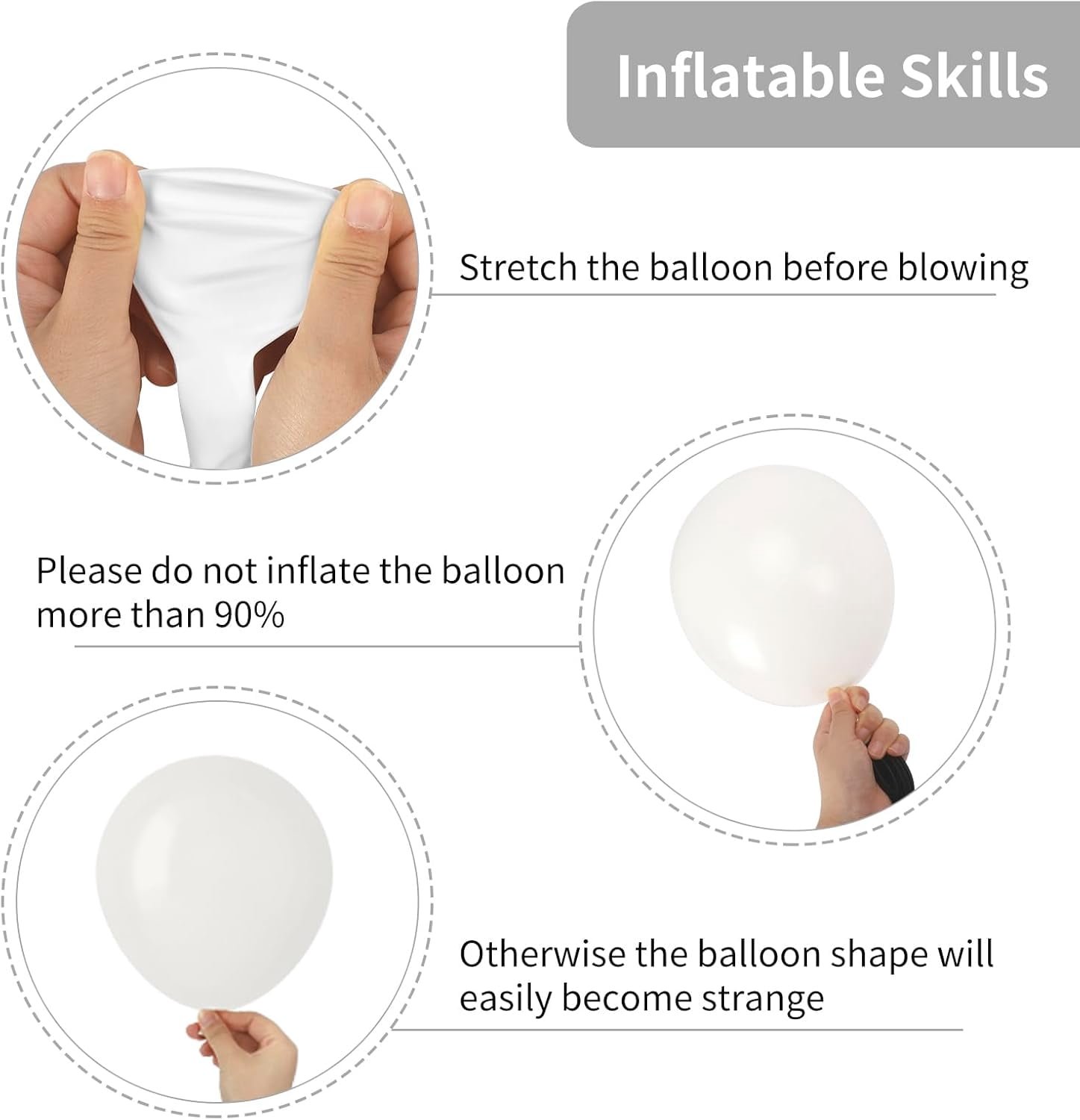 TICKJOY Boho Party Balloon Arch Kit, Double Stuffed Neutral Champagne and White Latex Balloons for Wedding and Baby Shower (60 Pack, 12 in) o12yy
