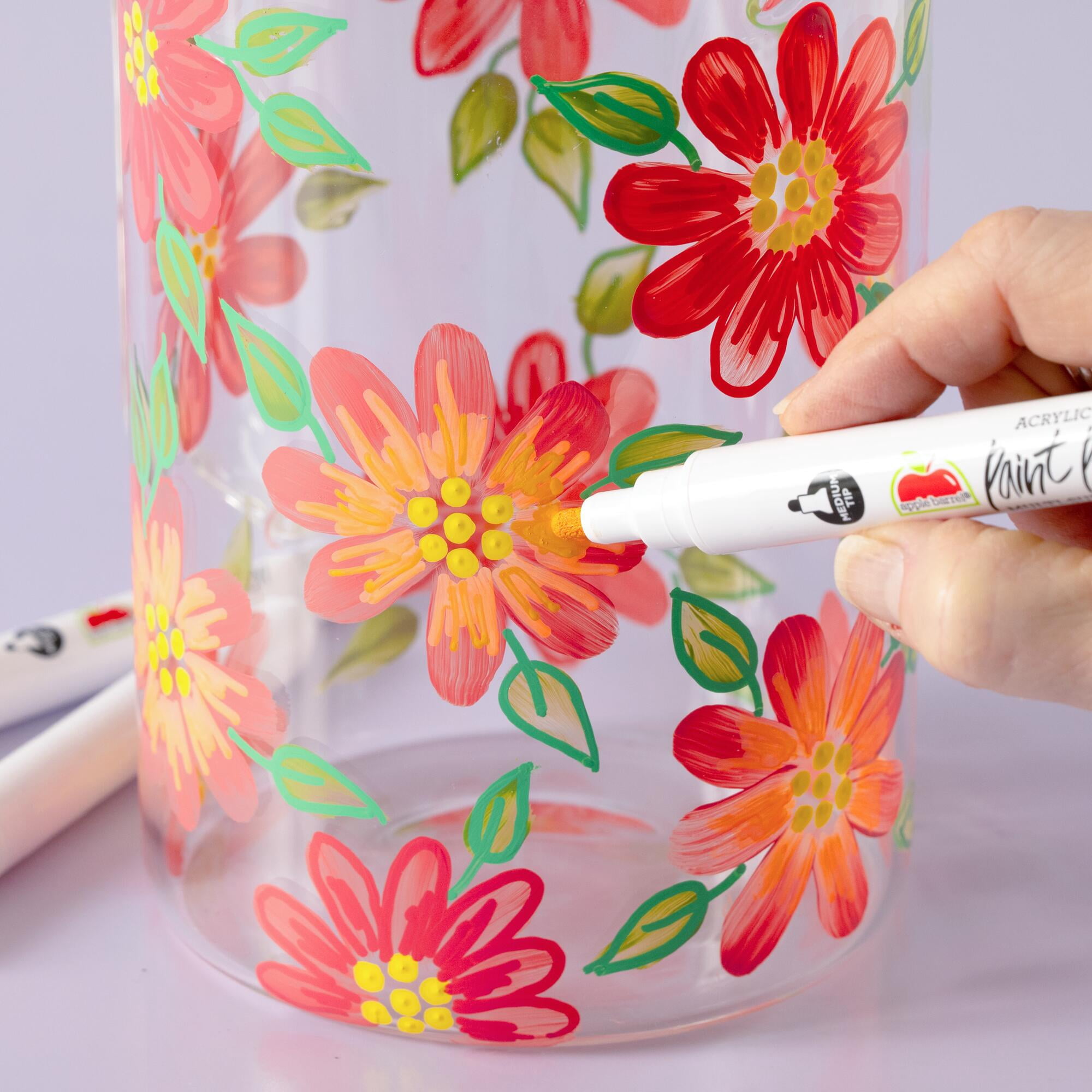 Apple Barrel Multi-Surface Paint Pens Deluxe Studio Set, Medium Tip (36 Count) iv4b6