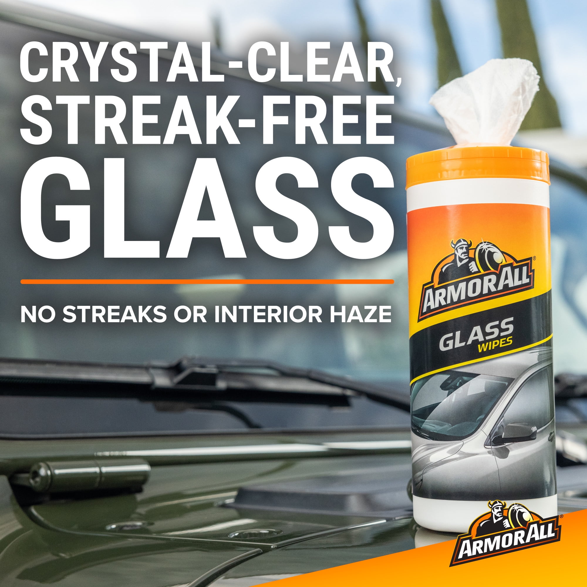 Armor All Automotive Glass Cleaner Wipes, Ammonia-Free Streak-Free Formula (30 Count, 2 Pack) atyyz