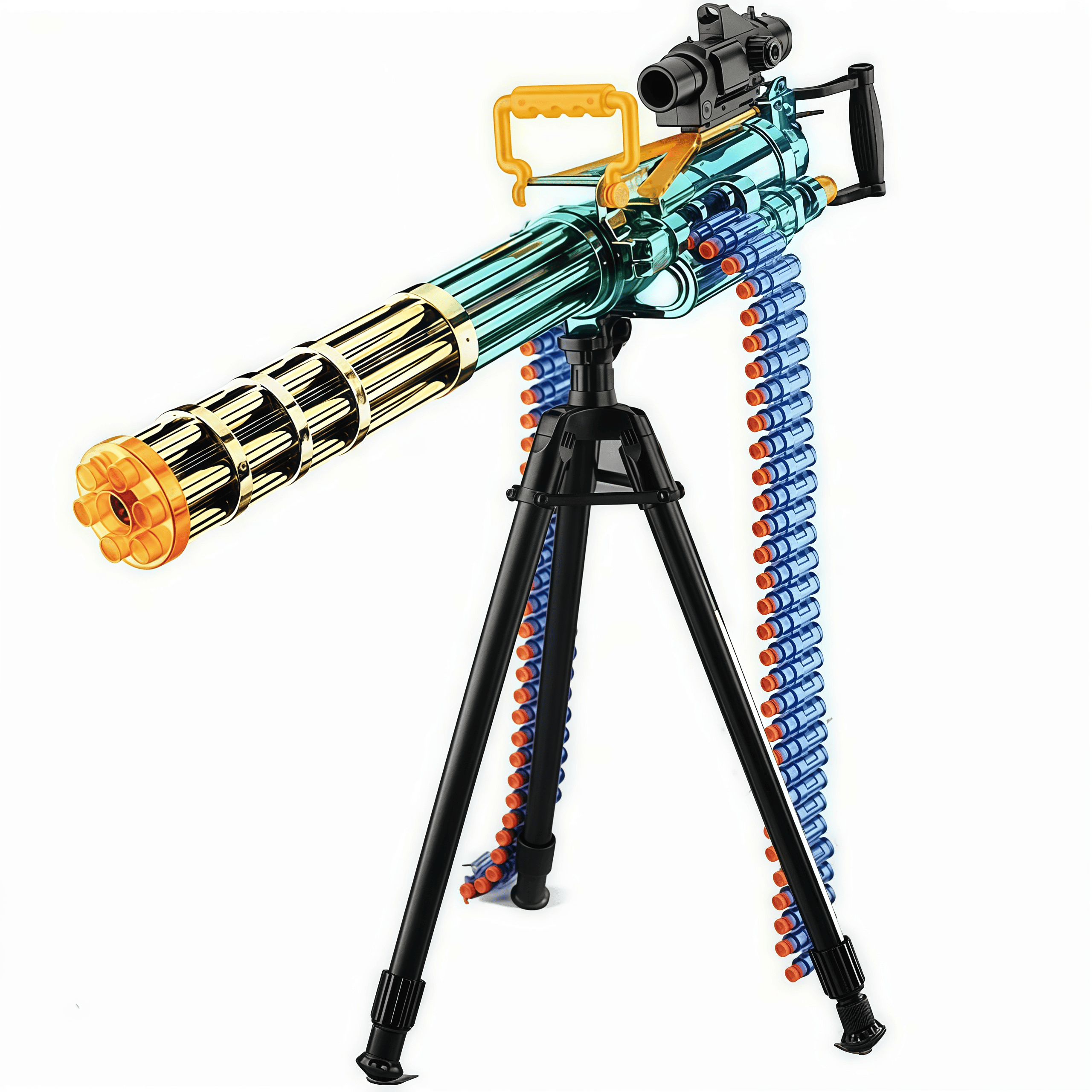 Lehui Toys Manual Foam Dart Blaster Set with 24-Round Chain and 40 EVA Darts (40 Count) qqeat