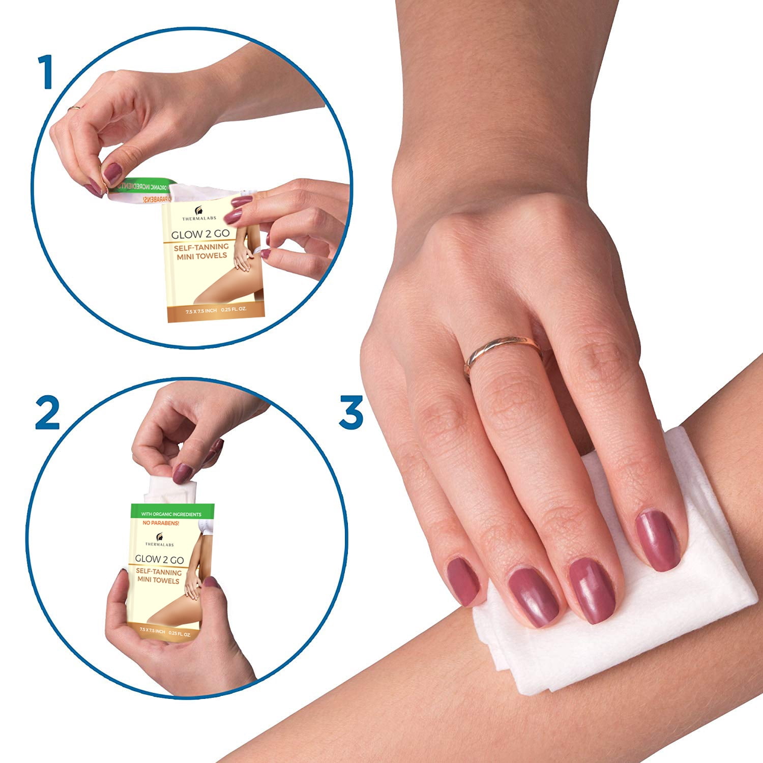 Tan Towel Glow2Go Original Self Tan Towelettes (Fair to Medium, 20 Pack) c7bi8