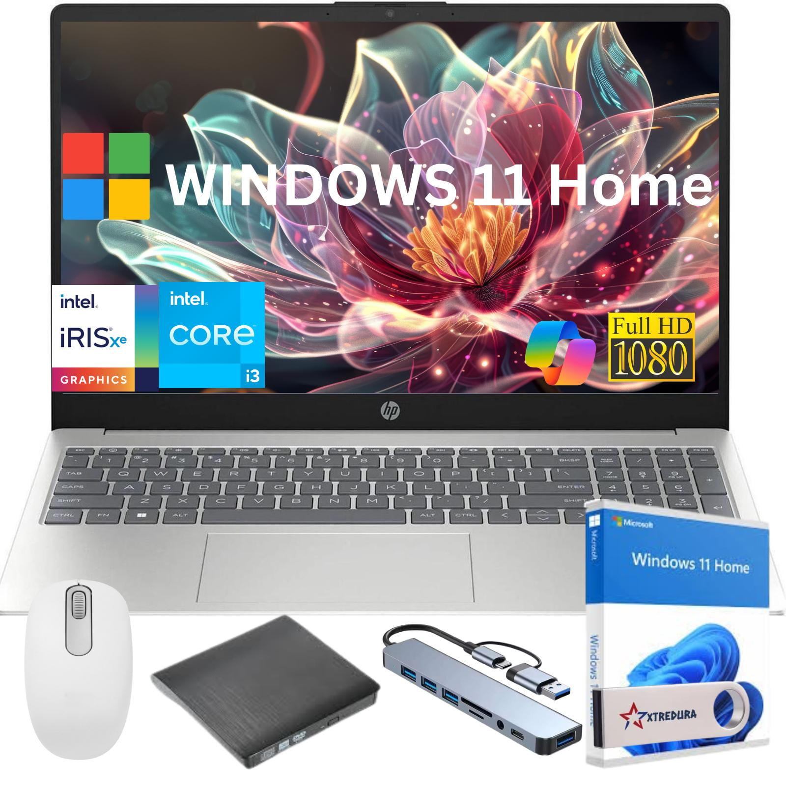 HP 17.3-inch Full HD Laptop, Intel Core i3-N305, 16GB RAM, 256GB SSD, Windows 11 Home, Silver (17.3 in) c0o77