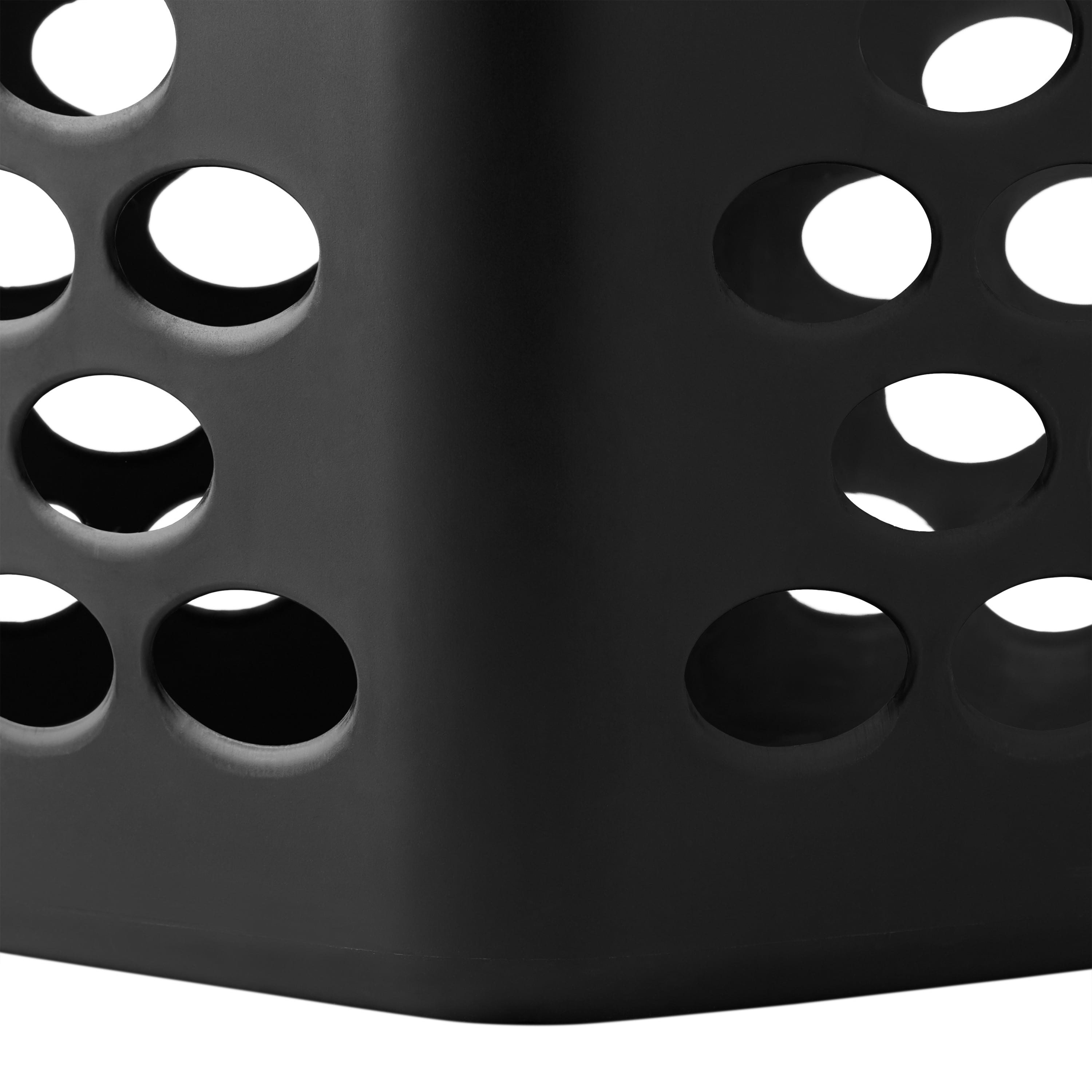Mainstays Flexible Square Laundry Hamper, Durable Ventilated Storage Bin (Black, 16.6 in x 16.6 in x 19.8 in) ab8qx