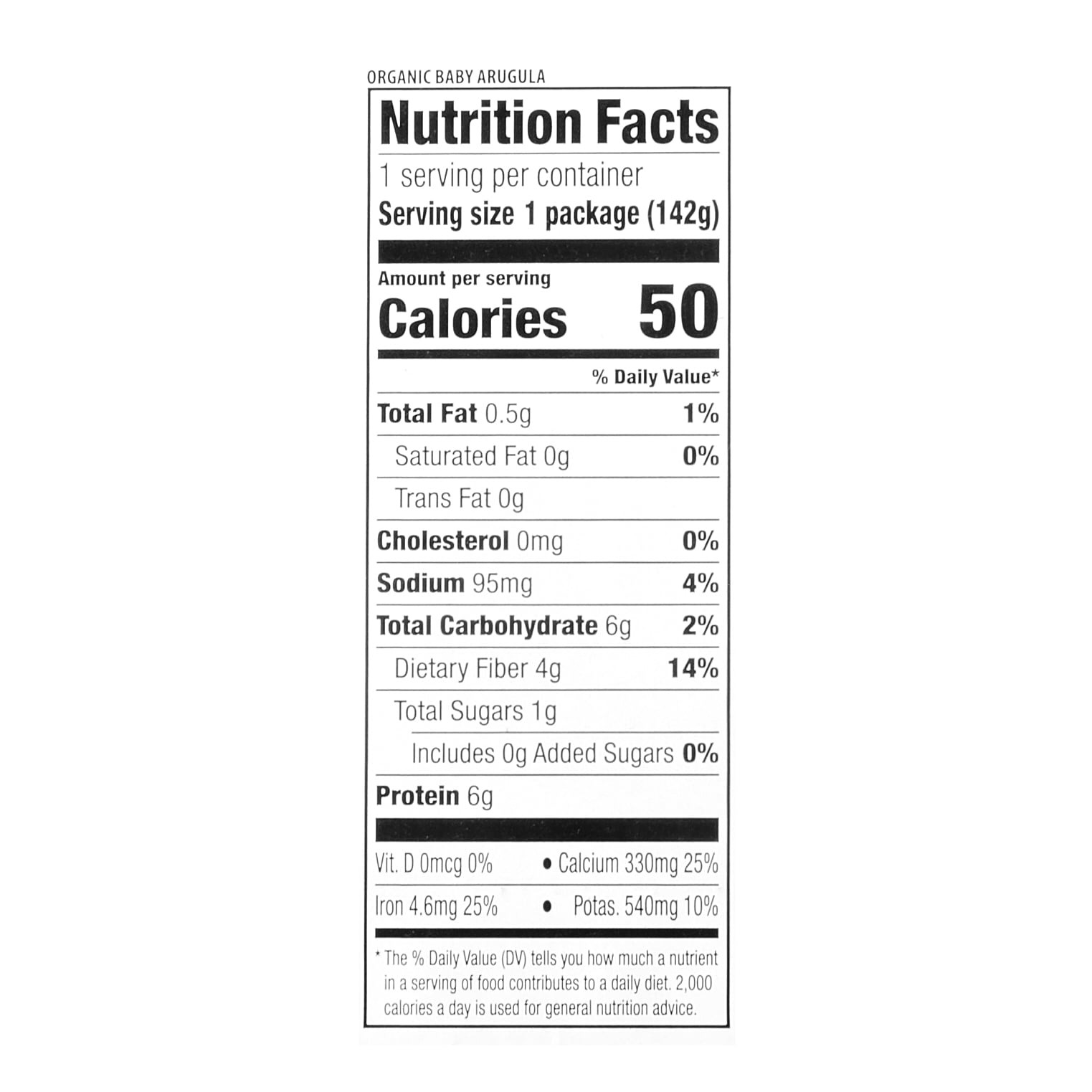 Marketside Organic Baby Arugula Salad (Fresh, 5 oz) 6xukm