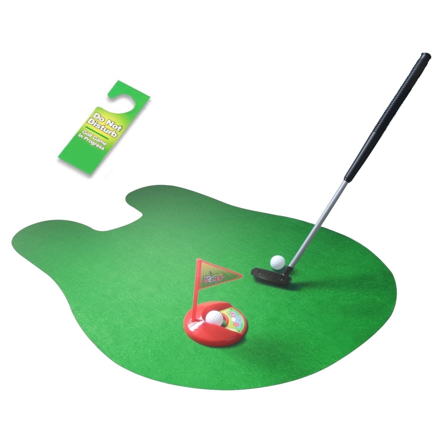 Novelty Place Mini Golf Game Set for Bathroom and Office (Green, 15-25 in Putter) r2v2w