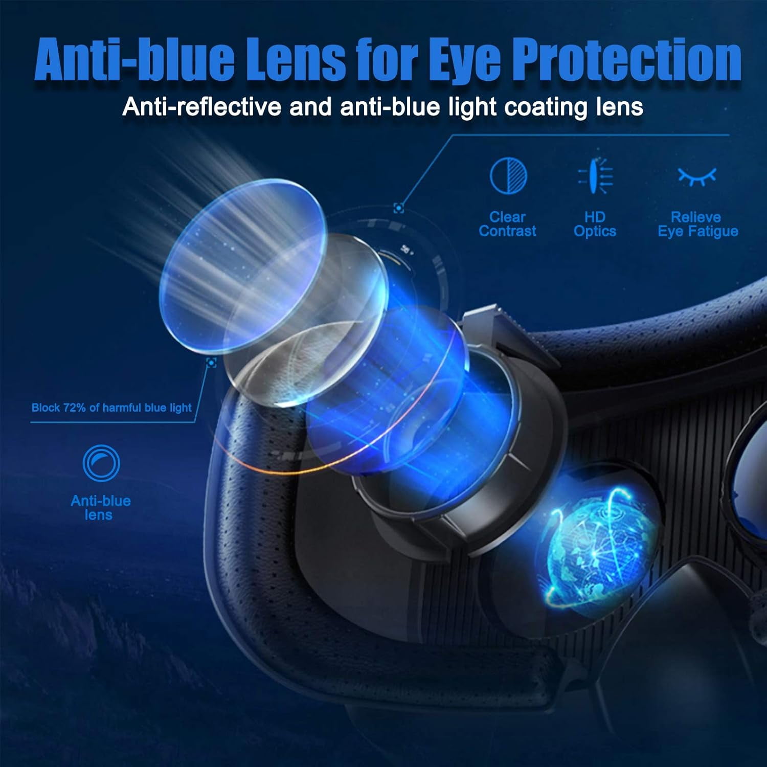 PUSABIYOU VR Headset with Controller 3D Virtual Reality Glasses for Smartphones (Black, 5-7 in) rrktd