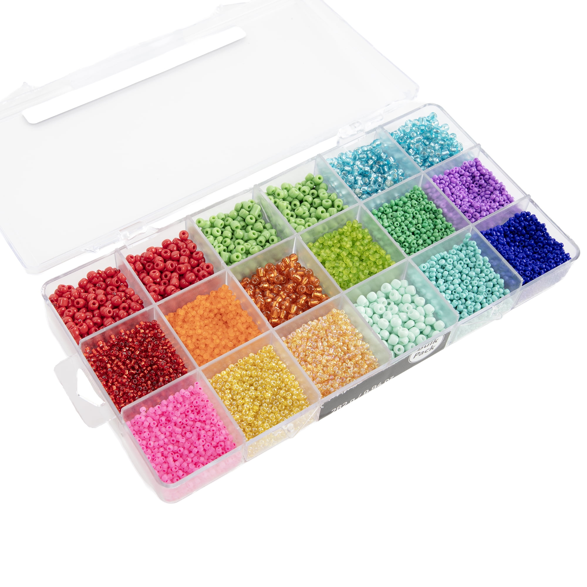 Cousin DIY Rainbow Glass Seed Beads for Jewelry Making and Crafting (Multi-color, 9.9 oz) e54te