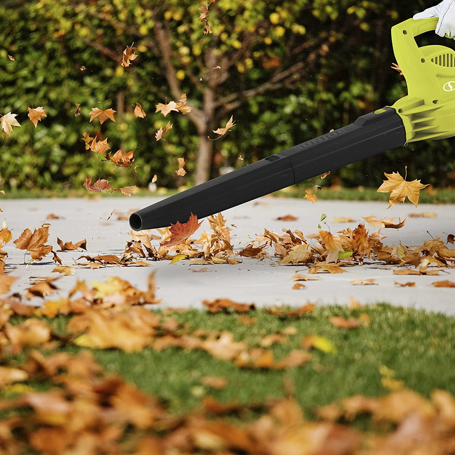 Sun Joe SBJ597E-GRY Electric Leaf Blower, 6-Amp 155 MPH Air Speed, Lightweight Handheld Design (Grey, 3.9 lb) bt1e8