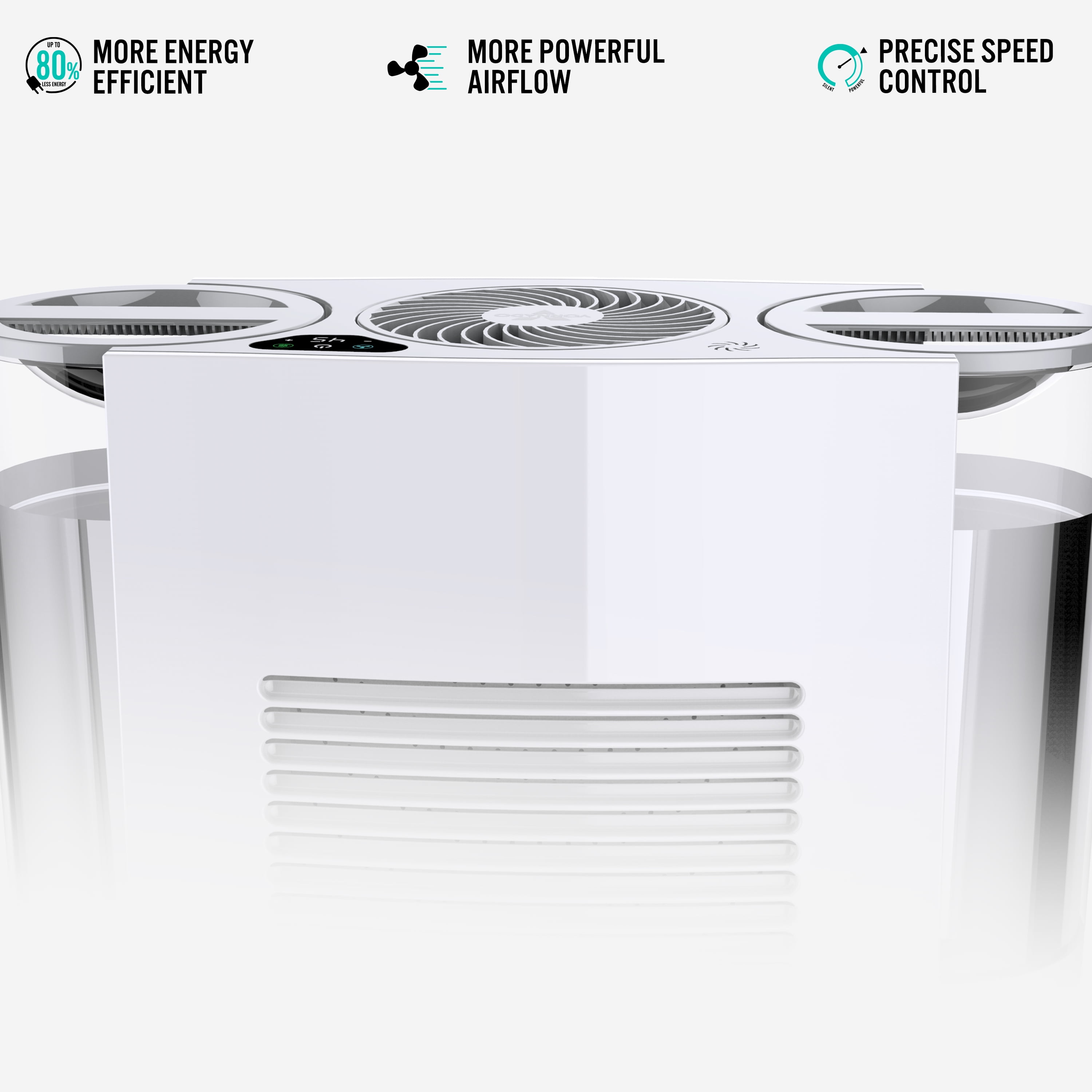 Vornado EVDC500 Energy Smart Evaporative Humidifier with LED Display (White, 2 Gallon) wtq67