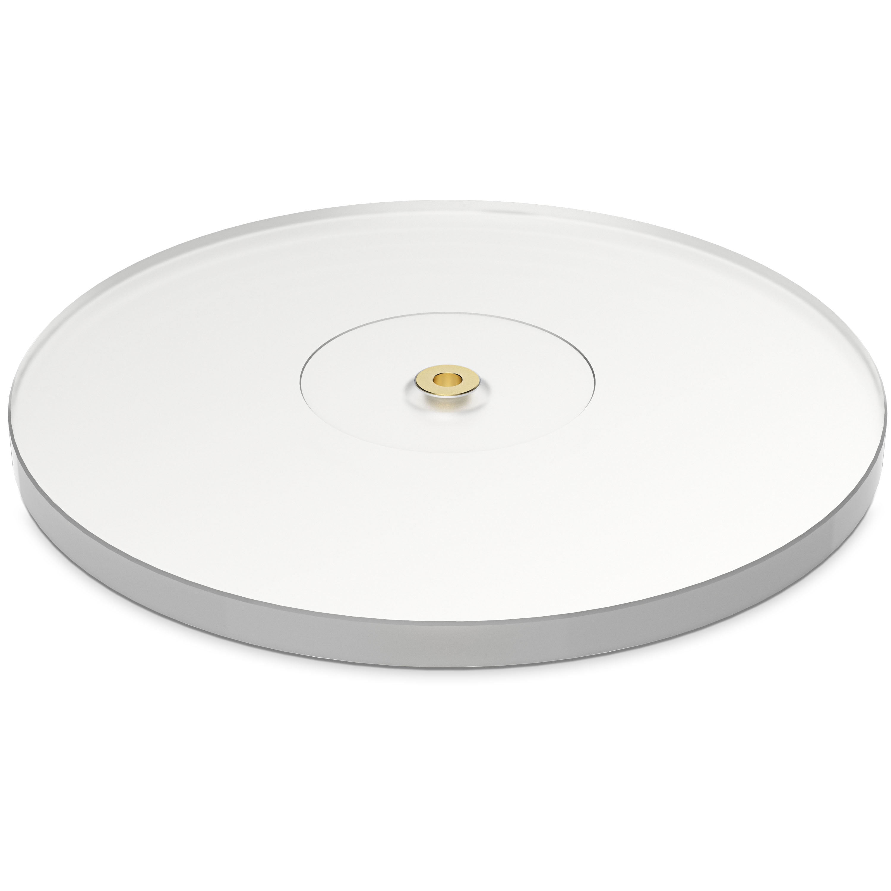 Fluance High Density Frosted Acrylic Platter and Steel Record Stabilizer for Reference Turntables (Black, 26.8 oz) np2cc
