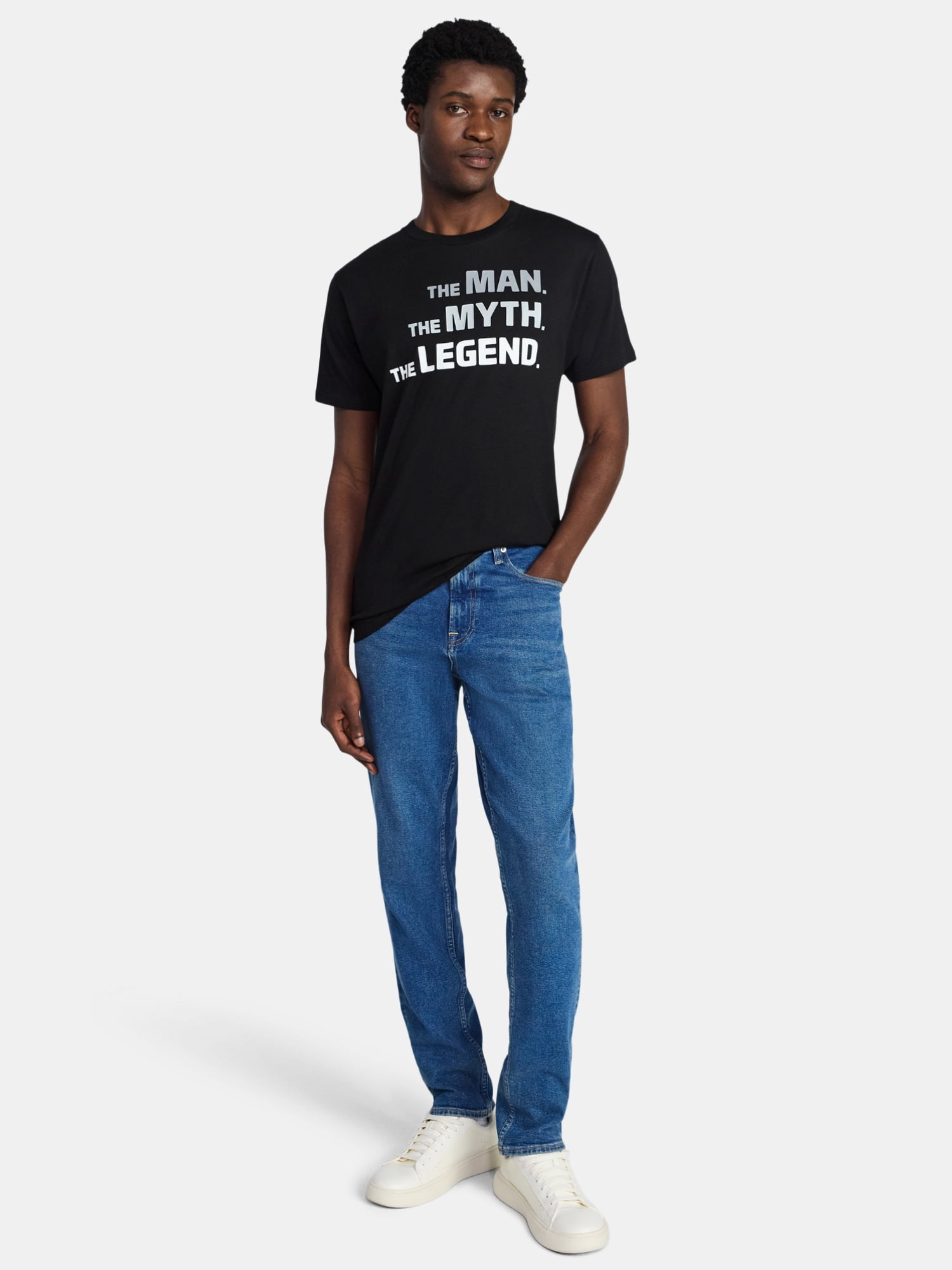 Way To Celebrate Men's Dad Myth Legend Graphic Tee (Black, XS-5XL) 3yl6v