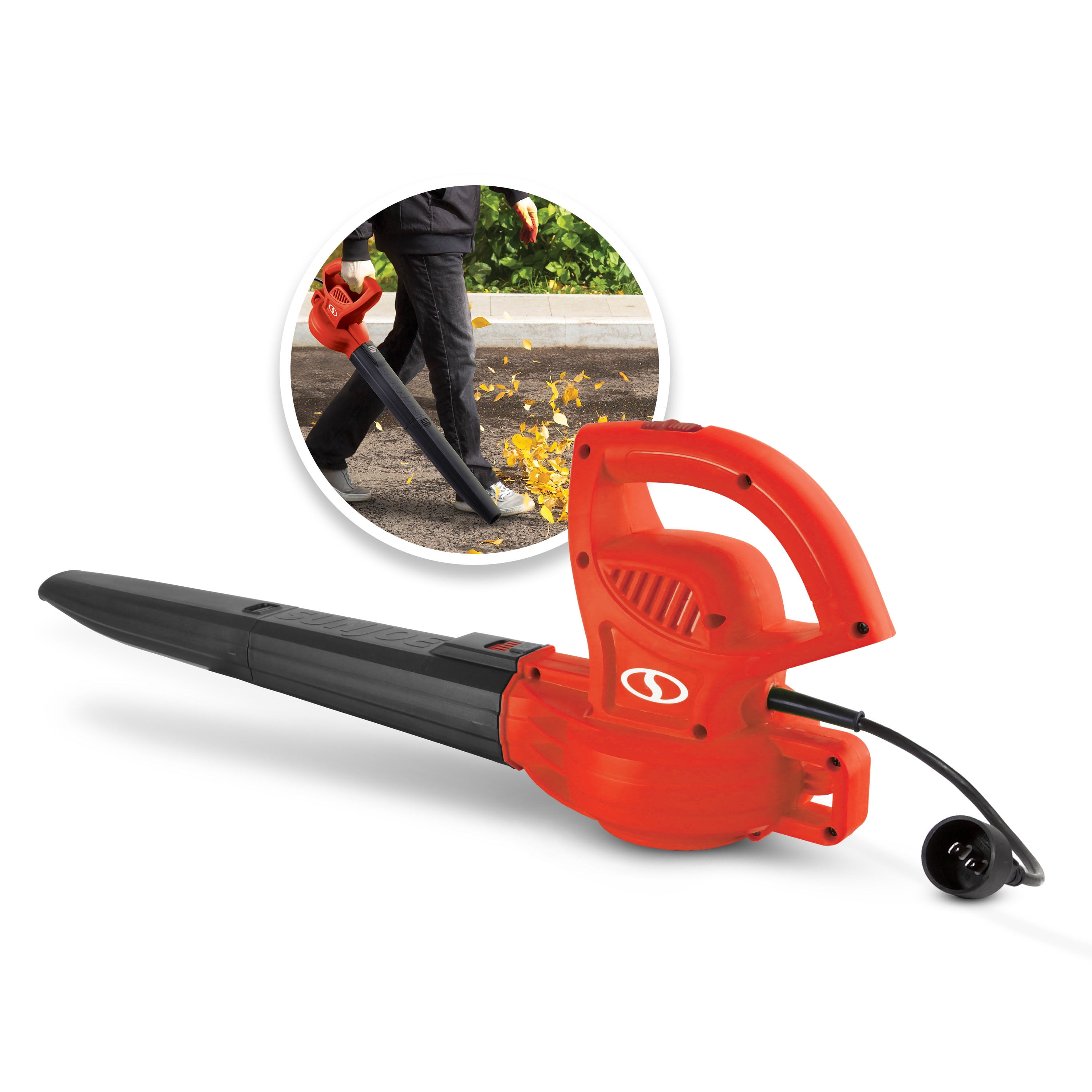 Sun Joe 6-Amp Corded Handheld Leaf Blower (Red, 3.9 lb) puv1r
