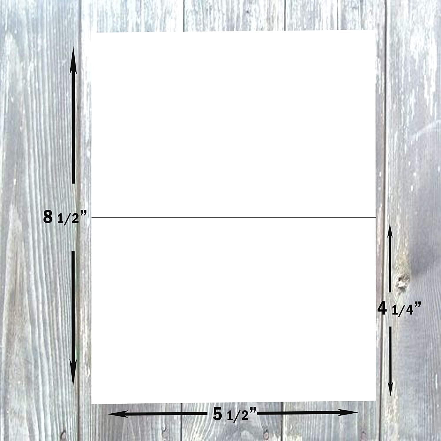 Hamilco Cream White Folded A2 Greeting Card Set with Envelopes (4.25 in x 5.5 in, 100 Pack) y9a2b