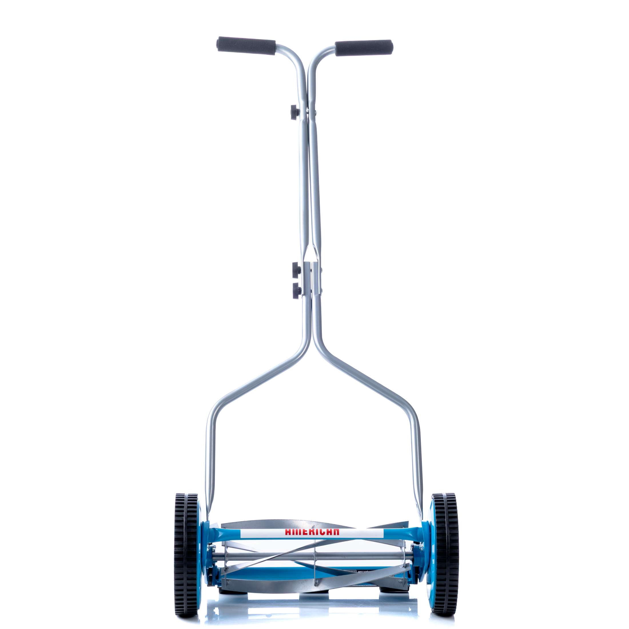 American Lawn Mower 14-Inch 4-Blade Push Reel Lawn Mower (Blue, 14 in) c3aox
