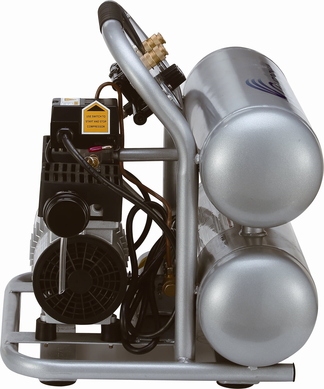 California Air Tools 4610S Ultra Quiet Oil-Free Air Compressor (Silver, 4.6 gal) 4efjv