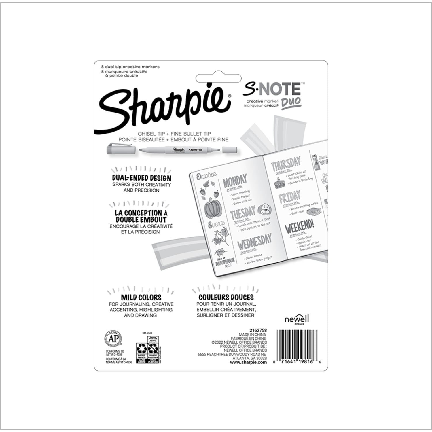 Sharpie S-Note Duo Dual-Ended Creative Markers, Versatile Highlighter and Art Marker Set (Assorted Colors, 8 Count) 9h82h - Image 7