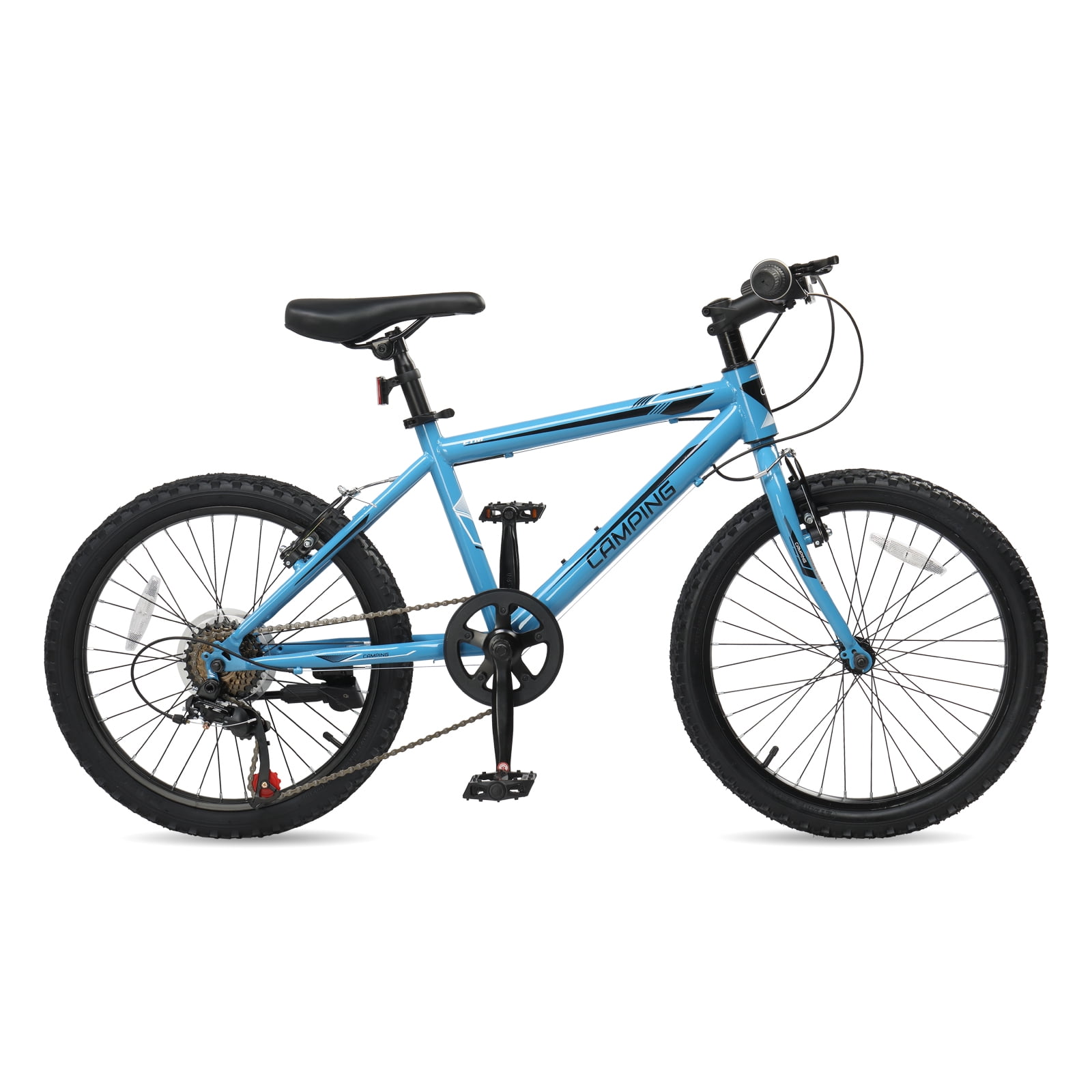Ktaxon 20-inch Mountain Bike, 7-Speed Bicycle with Dual V-Brakes (Black, 20 in) xbvla