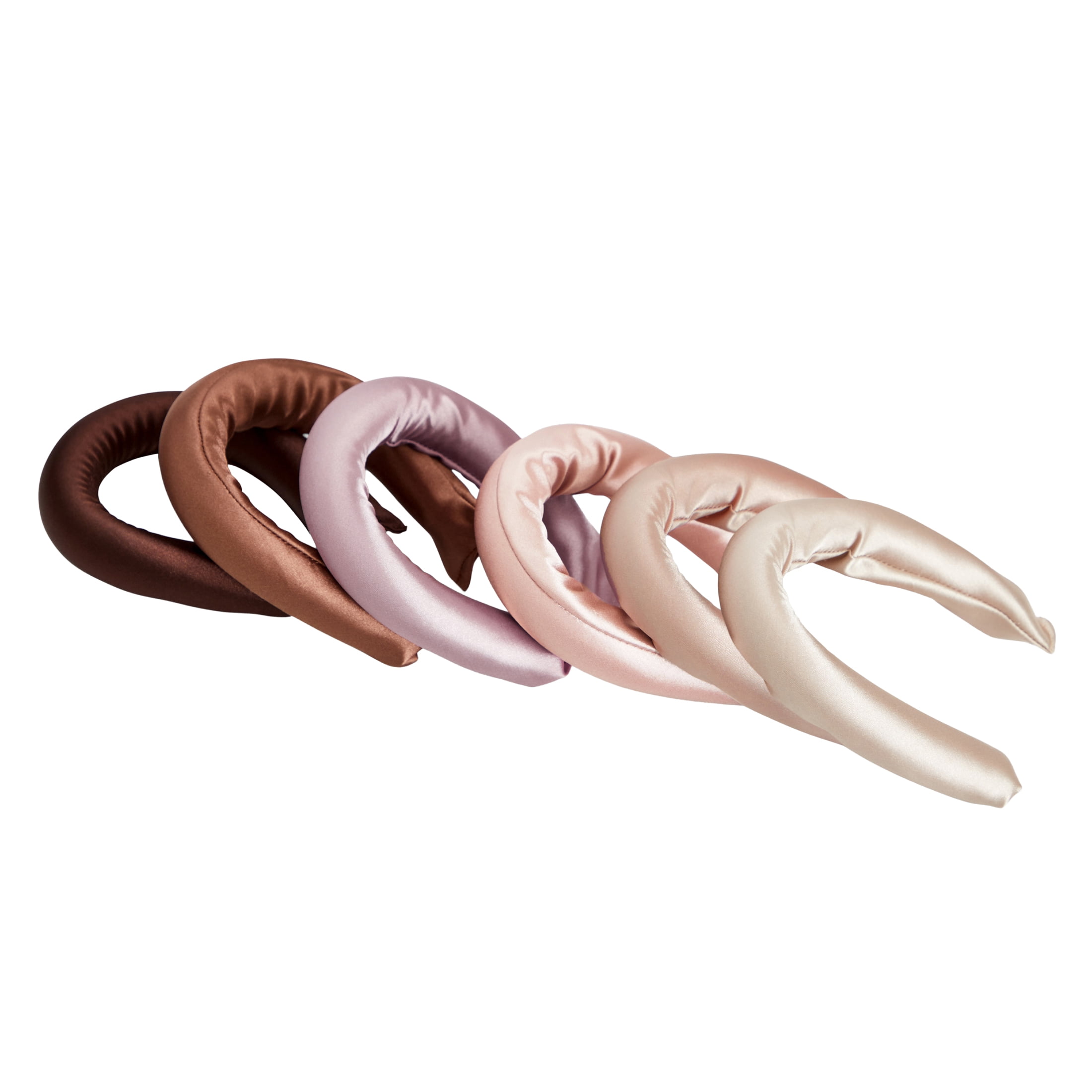 Kitsch Flexi Rods Heatless Hair Curler, Satin Covered Curling Rod (Rosewood, 6pcs) wtirl
