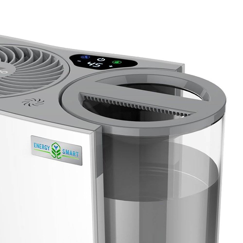 Vornado EVDC300 Energy Smart Evaporative Humidifier, Whole Room Air Moisturizer with Auto Humidity Control (White, 1 Gallon) g5rno